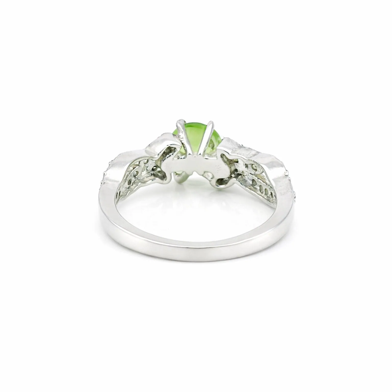 Green Amethyst Ring 2.00 Ct Round Cut 925 Sterling Silver for Her Everyday Wear - view 3