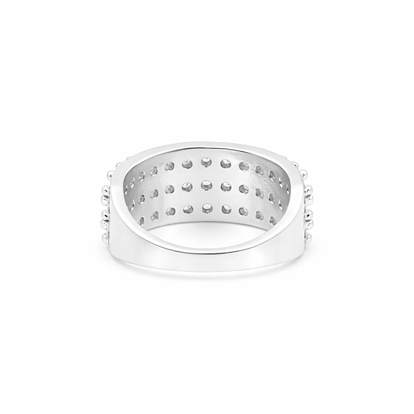 White Moissanite Round Cut Ring 1.20 Ct in 925 Sterling Silver for Women - view 3
