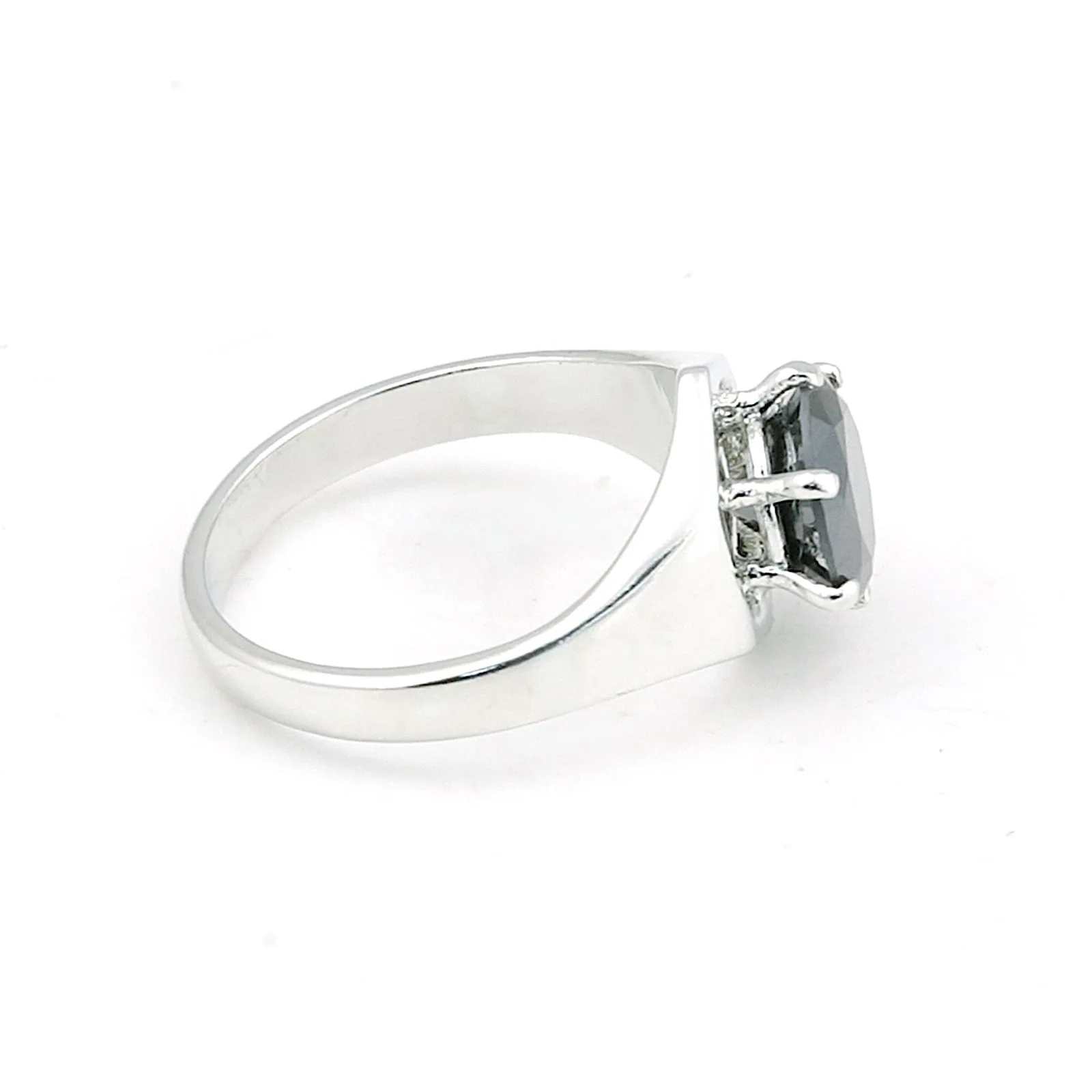 Round Cut Moissanite Ring 2.80 Ct. 925 Sterling Silver Eternity Band Gift for He - view 2