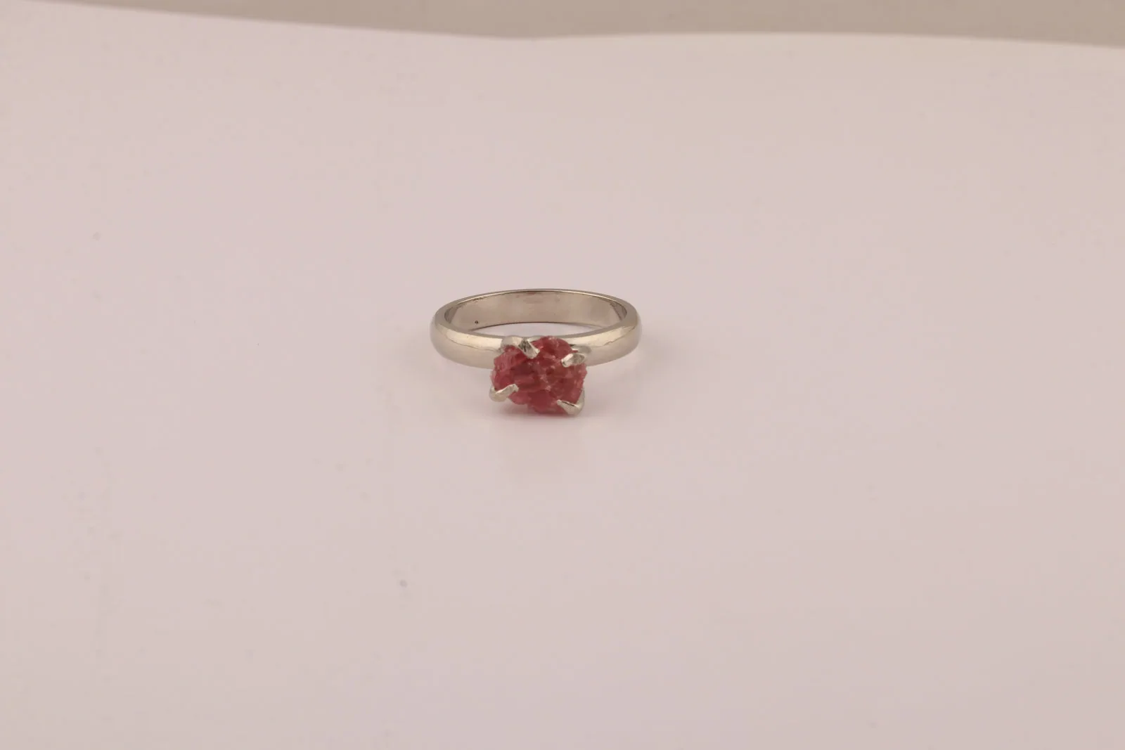 2.00 Ct. Red Tourmaline Ring Round Cut 925 Sterling Silver Eternity Band Fine Gi - view 3