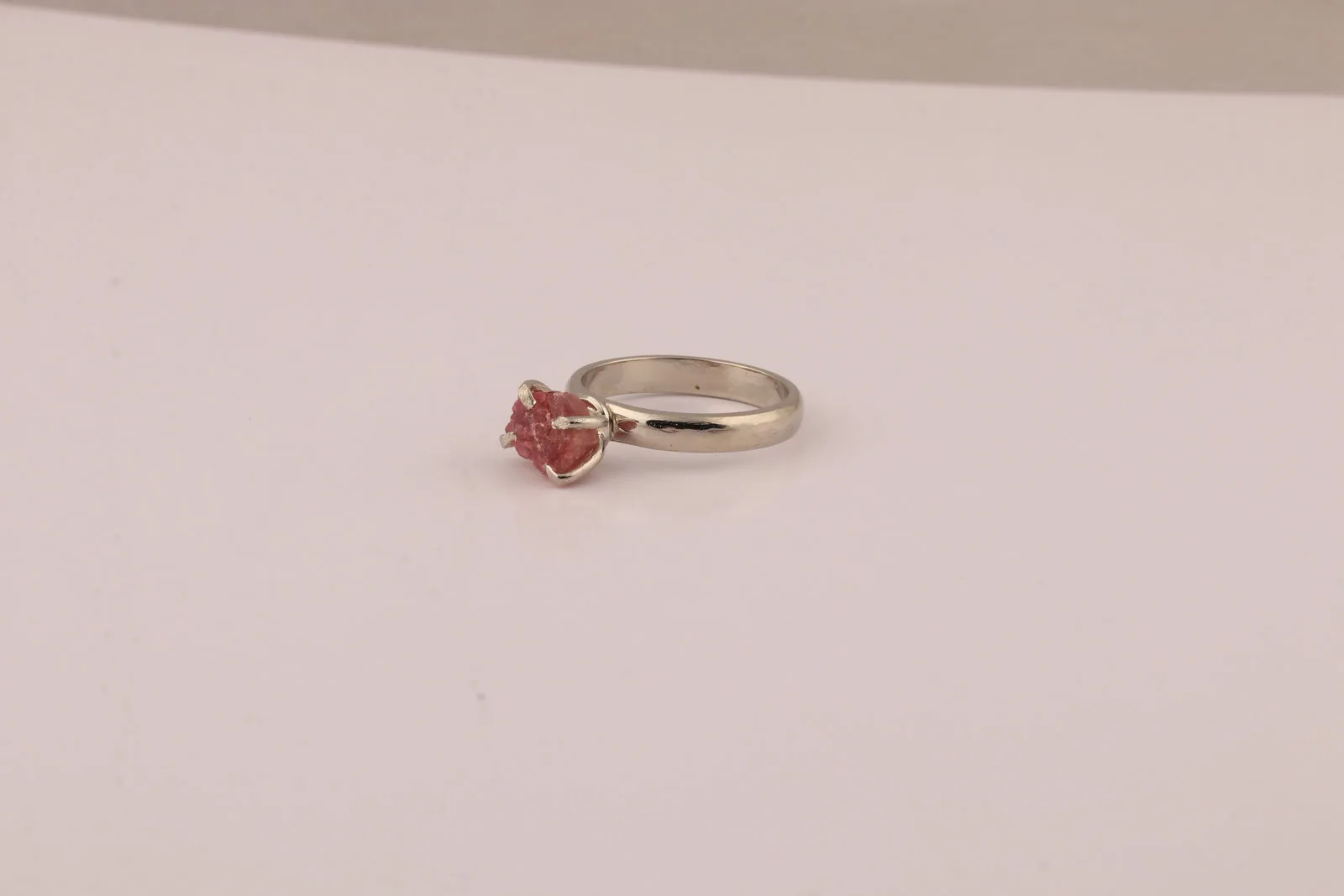 2.00 Ct. Red Tourmaline Ring Round Cut 925 Sterling Silver Eternity Band Fine Gi - view 4