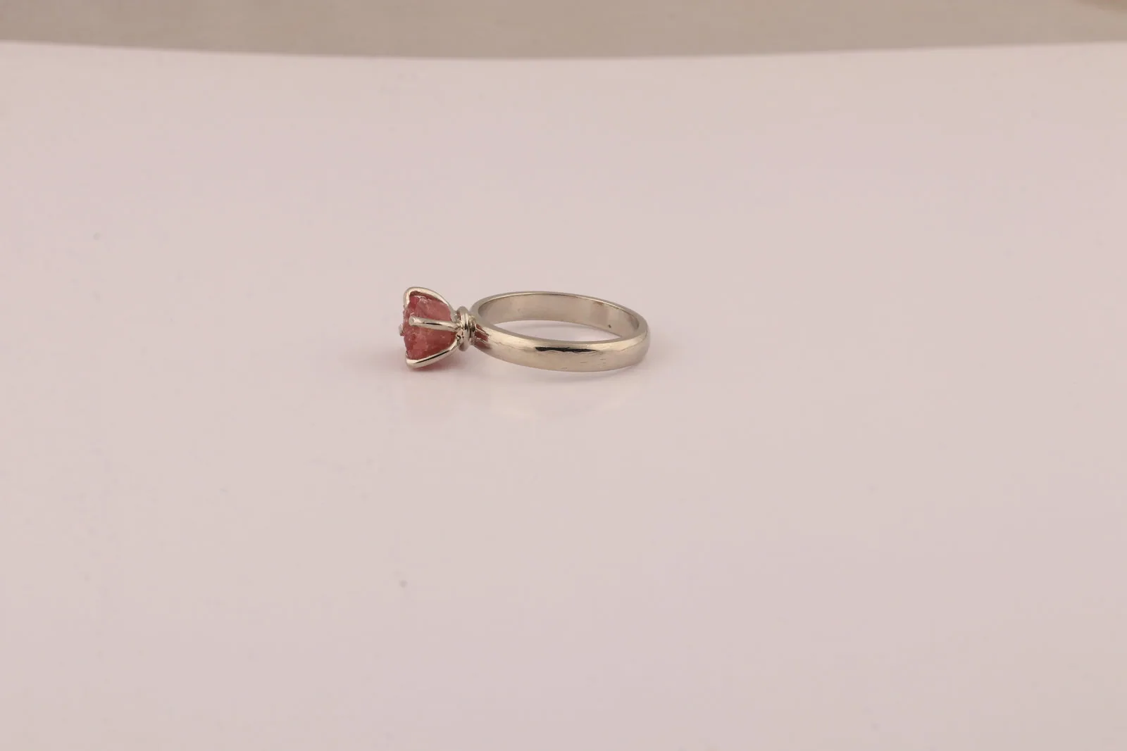 2.00 Ct. Red Tourmaline Ring Round Cut 925 Sterling Silver Eternity Band Fine Gi - view 6
