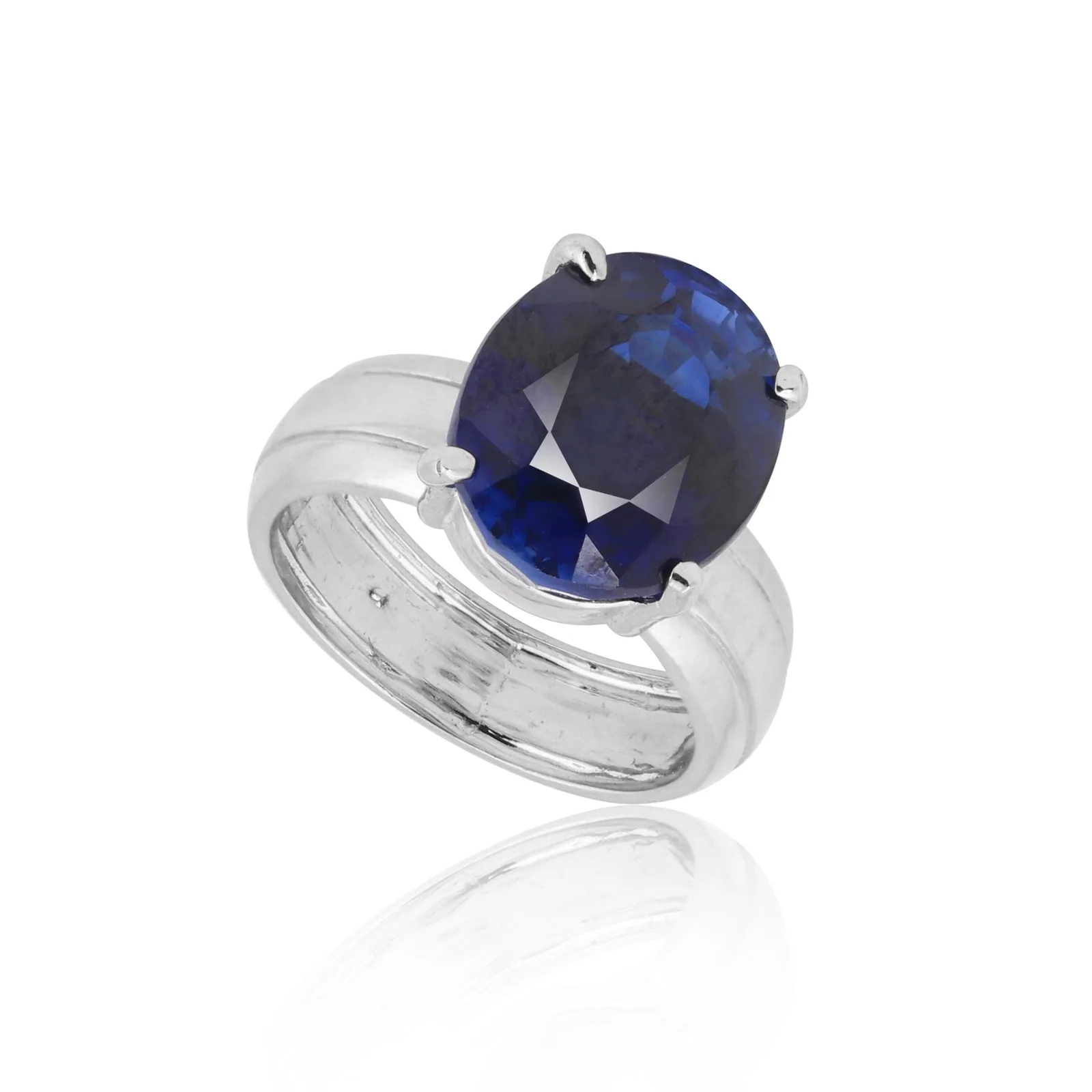 2.50 Ct. Sapphire Round Solitaire Ring 925 Sterling Silver Wedding Fine Jewelry - view 3