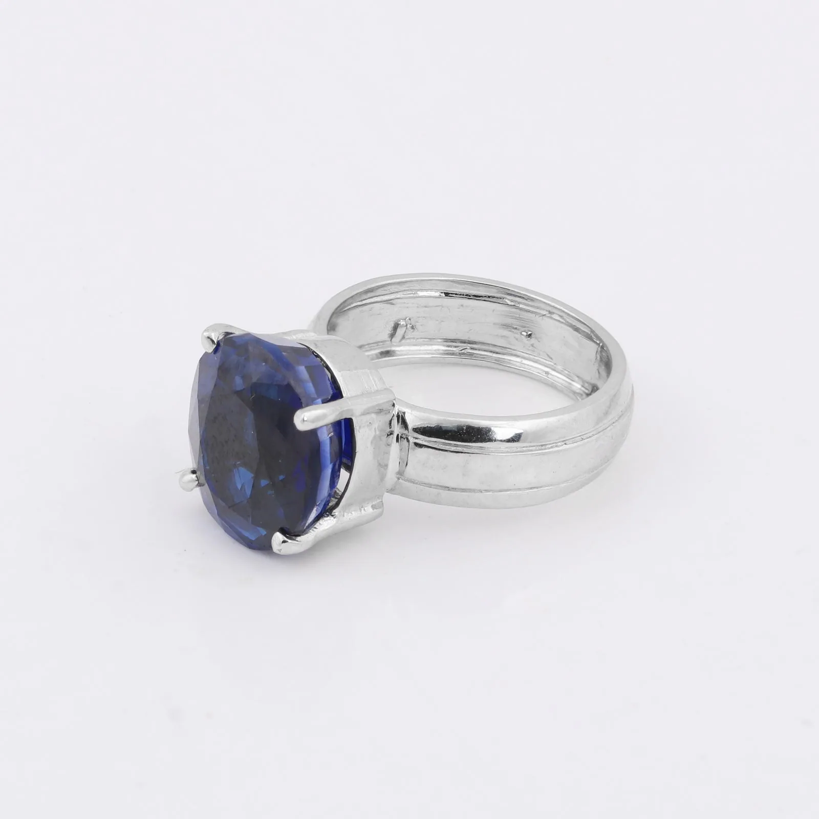 2.50 Ct. Sapphire Round Solitaire Ring 925 Sterling Silver Wedding Fine Jewelry - view 4