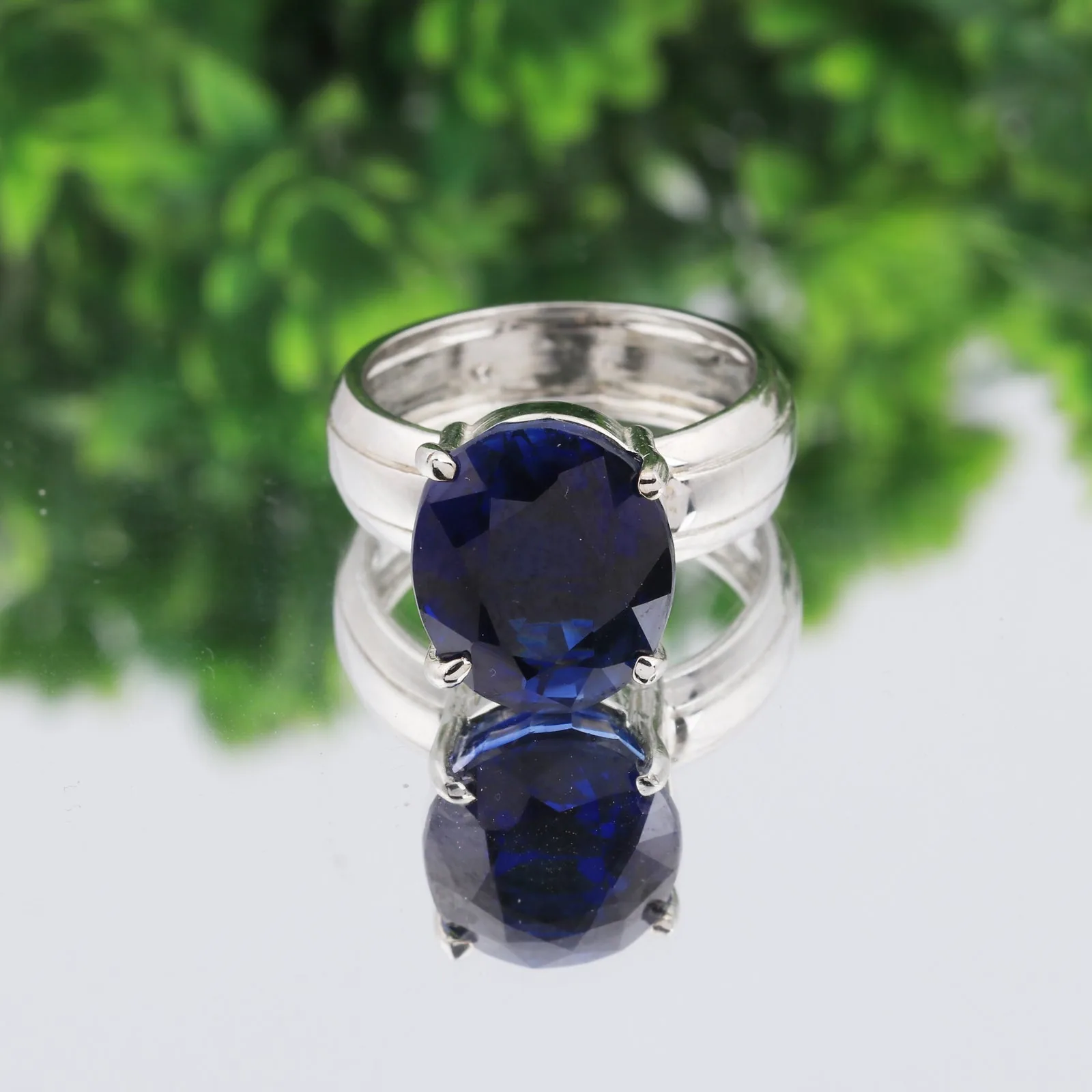 2.50 Ct. Sapphire Round Solitaire Ring 925 Sterling Silver Wedding Fine Jewelry - view 6