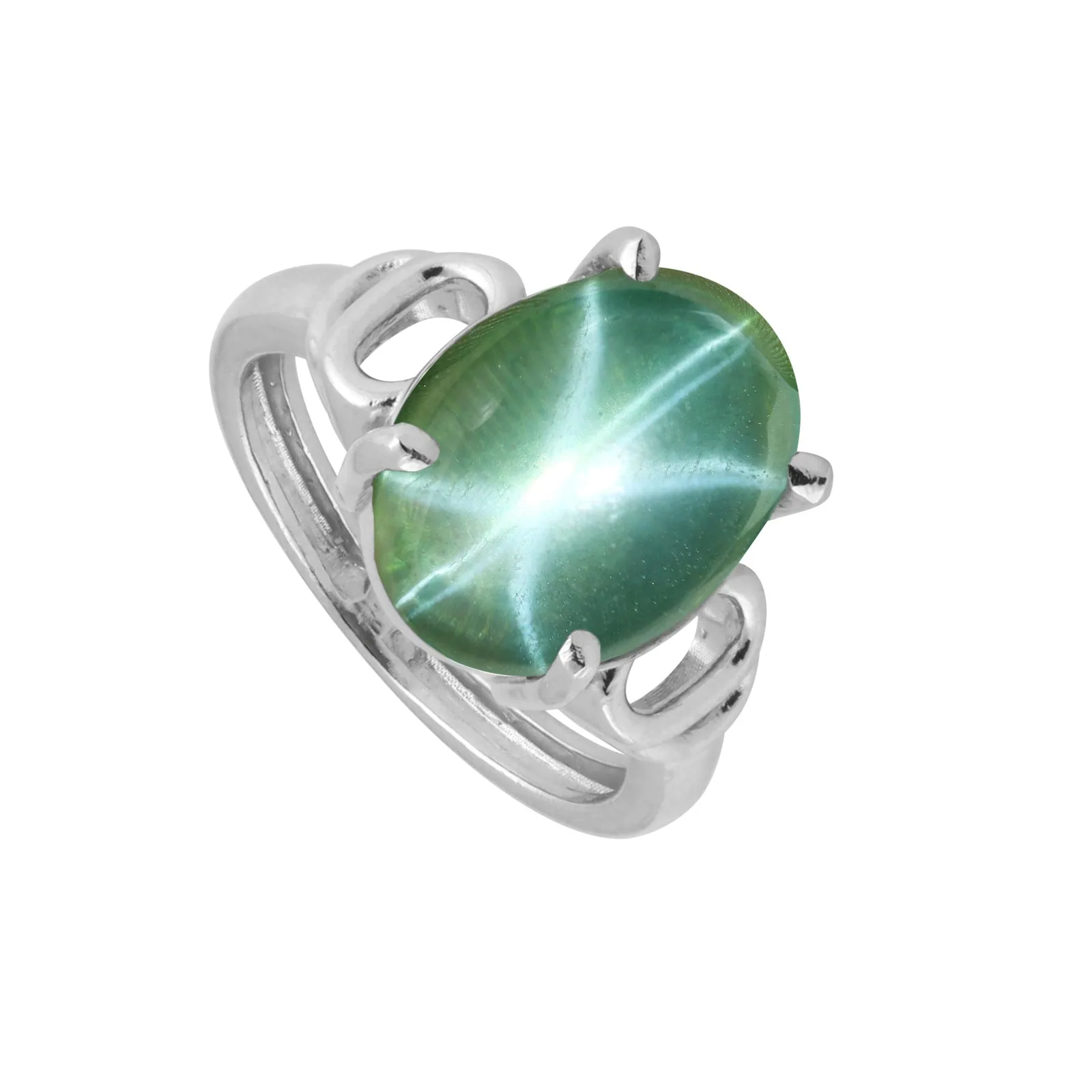 Sapphire Gemstone Ring 8.00 Ct. Oval Cabochon Cut 925 Sterling Silver Anniversar - view 3