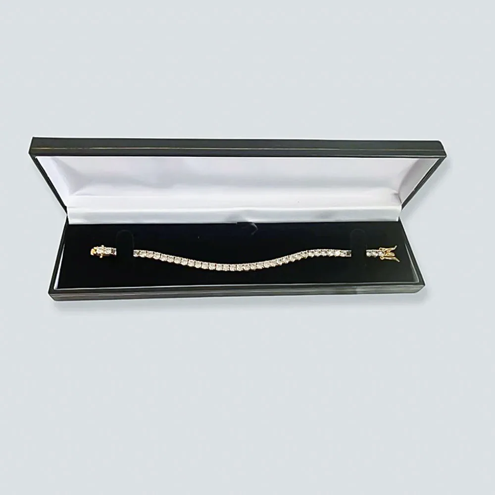 GH/VS Certified 4.99Ct Round Natural Diamond Tennis Bracelet 14k Yellow Gold - view 5