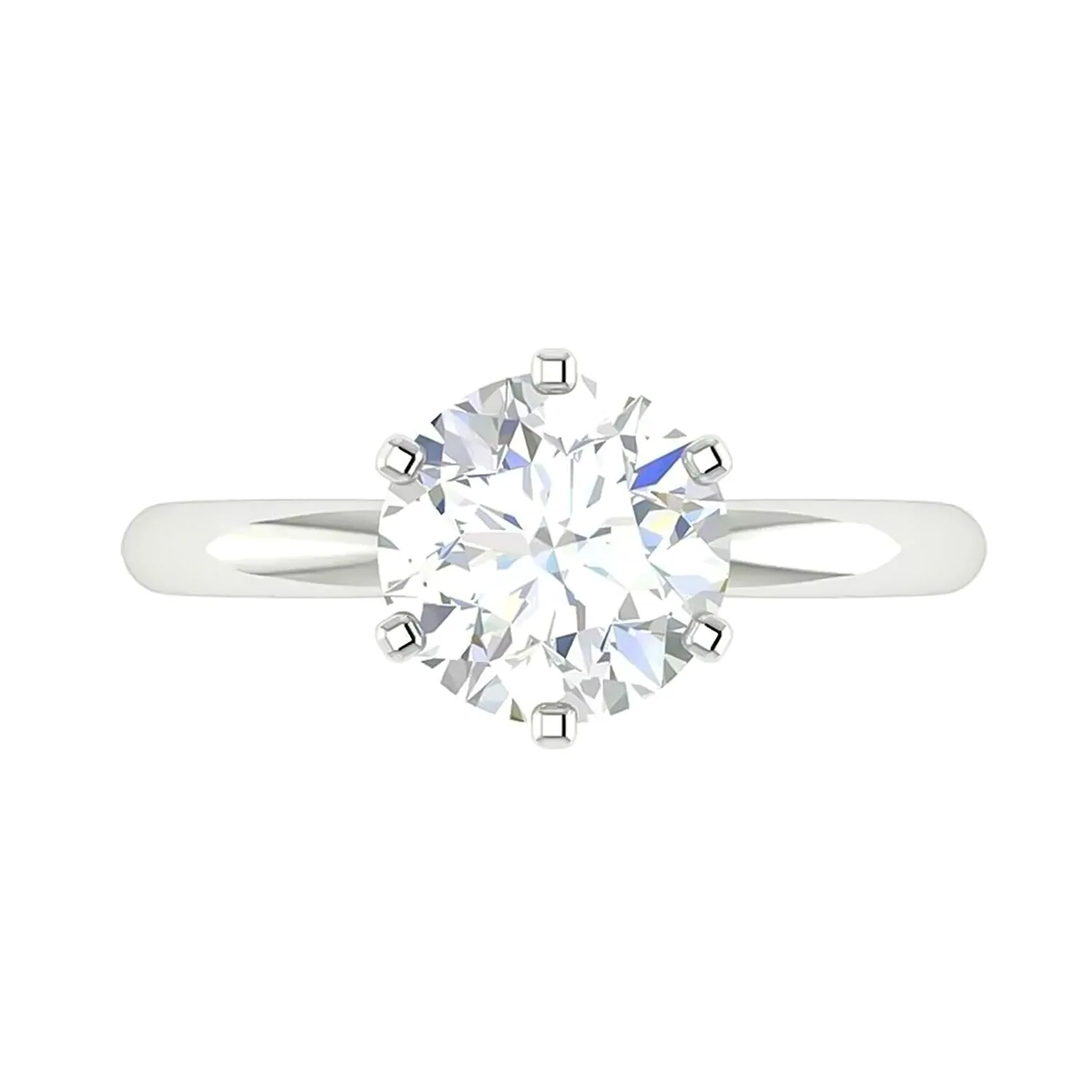 2.80 ct DEW Off White Moissanite Ring Luster Gift for Her Birthday – 18K Gold Vermeil - view 3