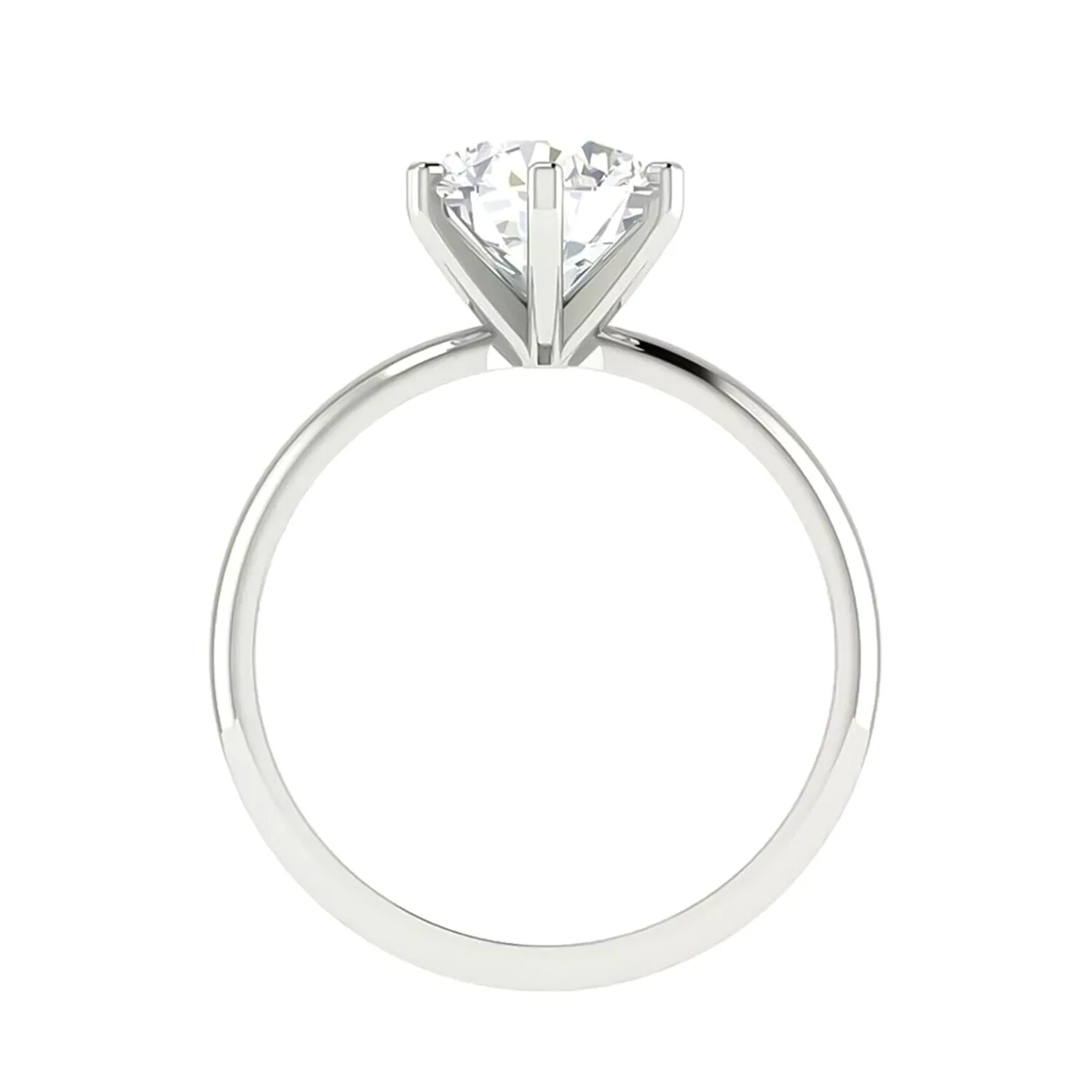 2.80 ct DEW Off White Moissanite Ring Luster Gift for Her Birthday – 18K Gold Vermeil - view 4