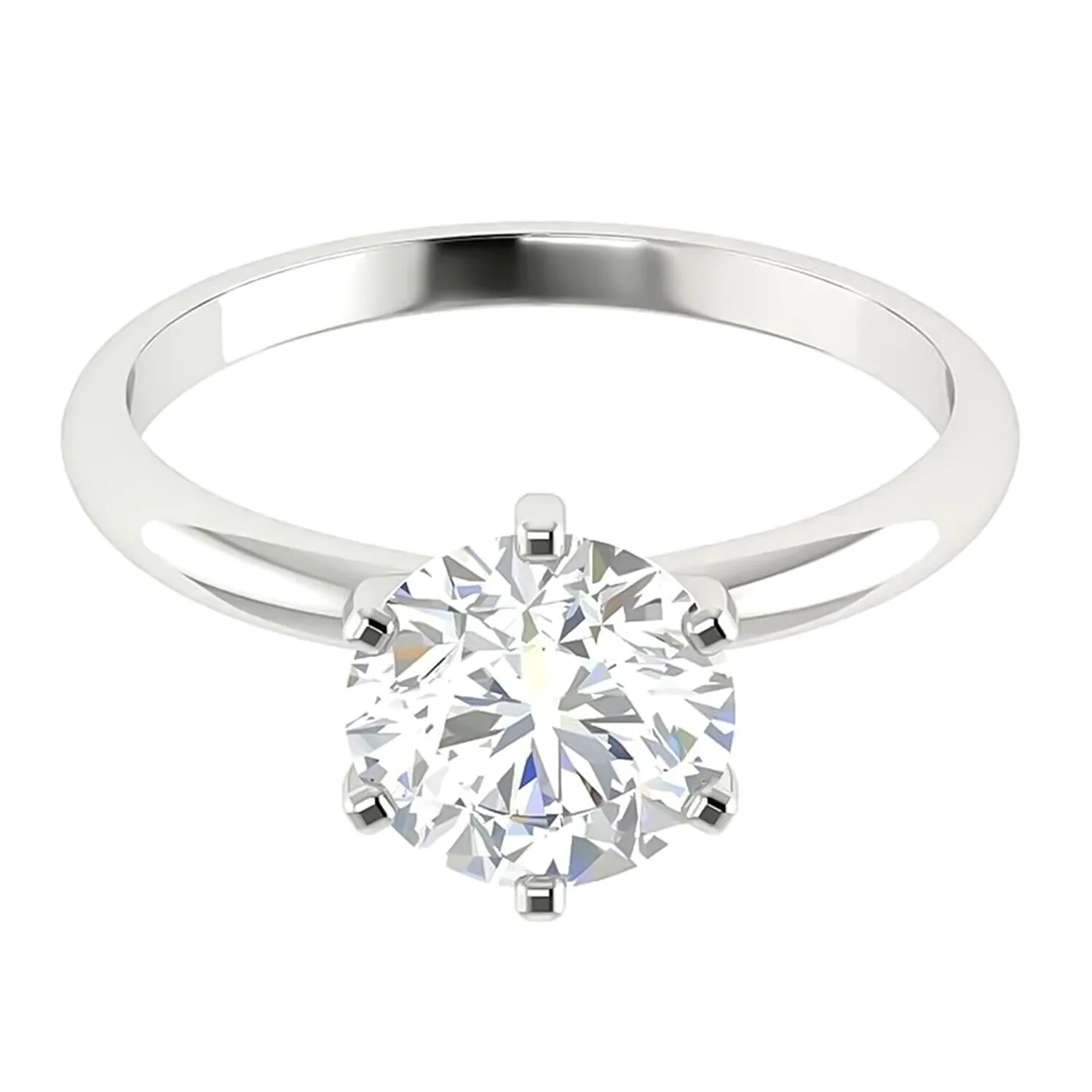 2.80 ct DEW Off White Moissanite Ring Luster Gift for Her Birthday – 18K Gold Vermeil