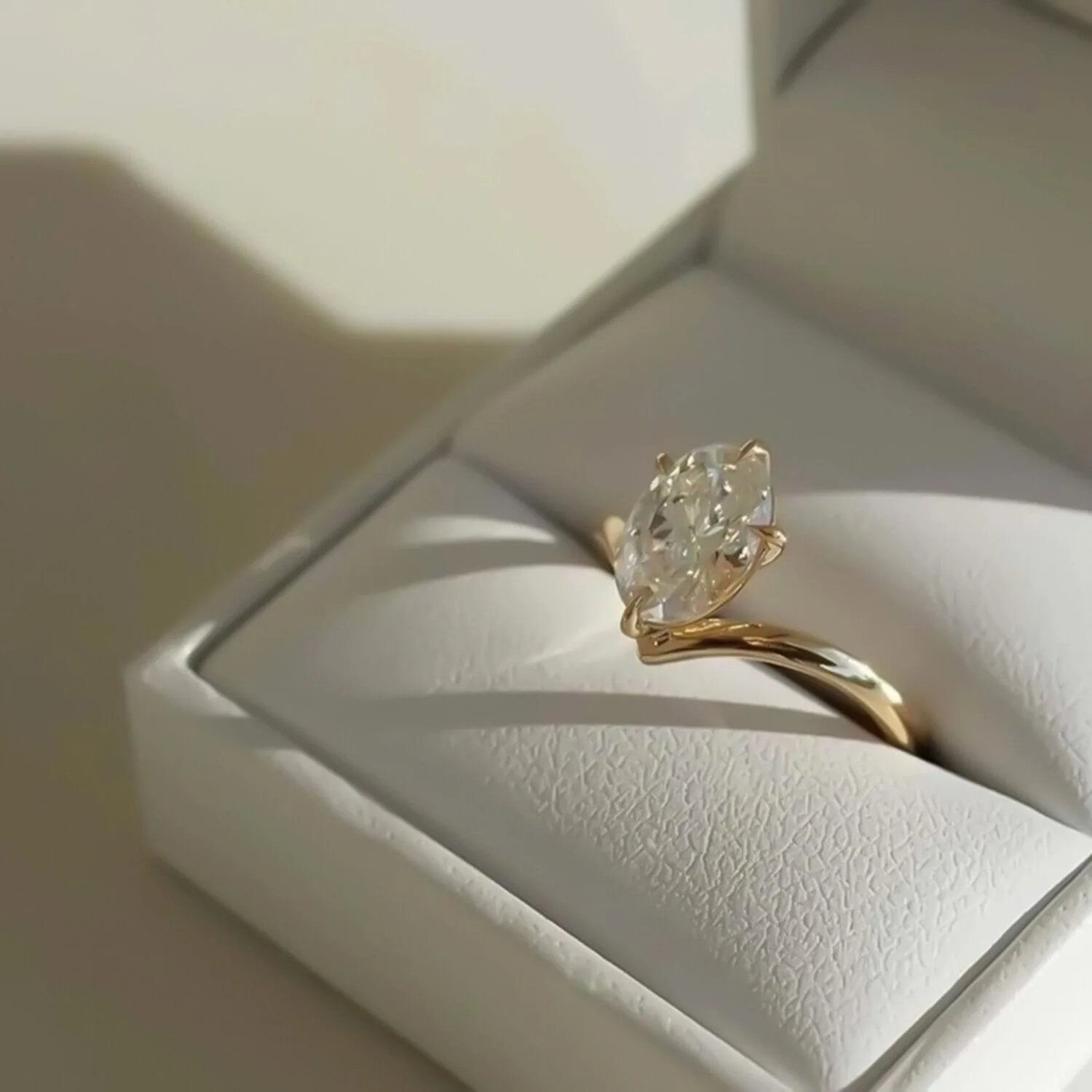2.00 ct DEW Oval White Moissanite Solitaire Ring – Elegant Jewelry for Her Birthday 18K 18K Gold Plated - view 5