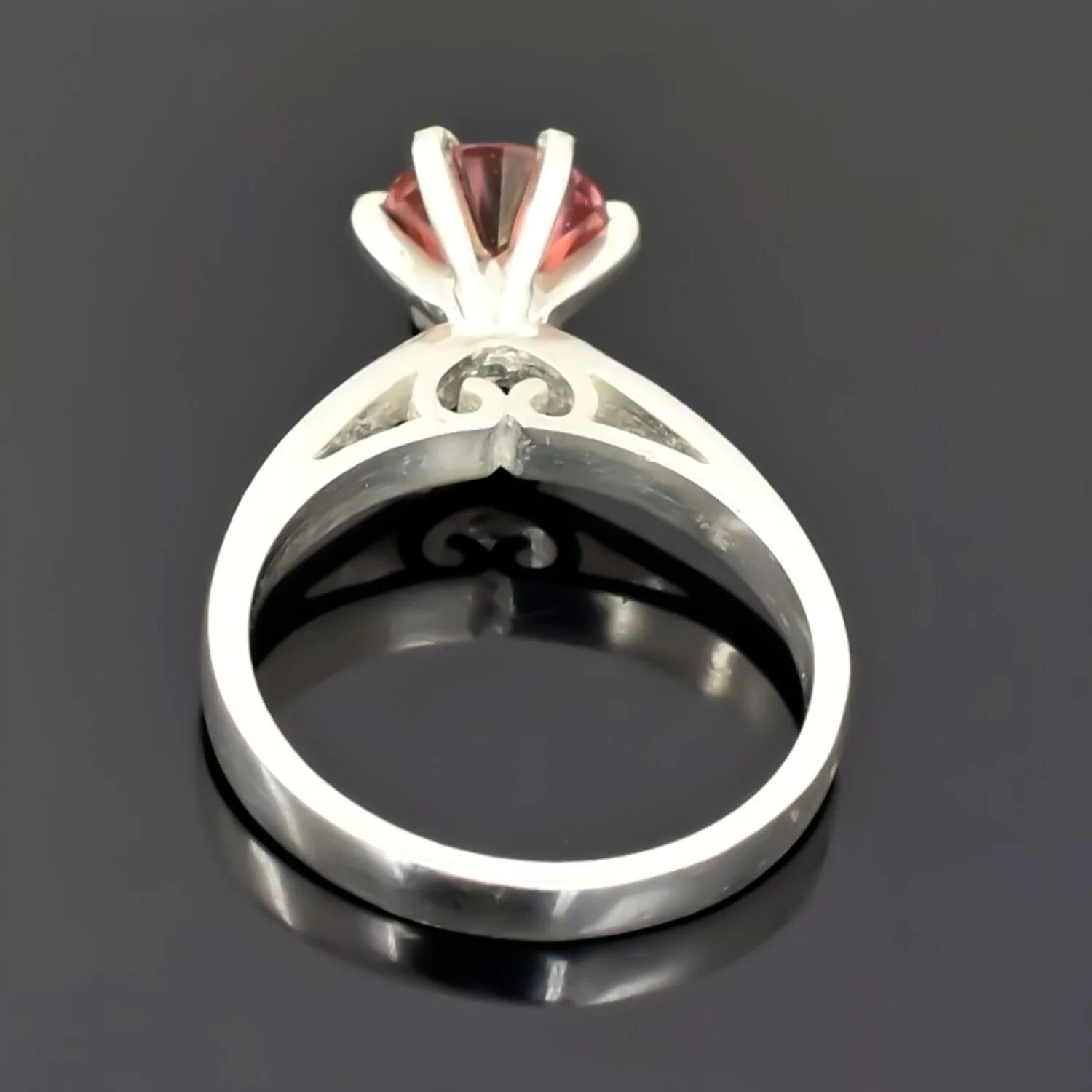 2.50 ct DEW Certified Pink Moissanite Engagement Ring – Gift for Her in 18K Gold Plated - view 3