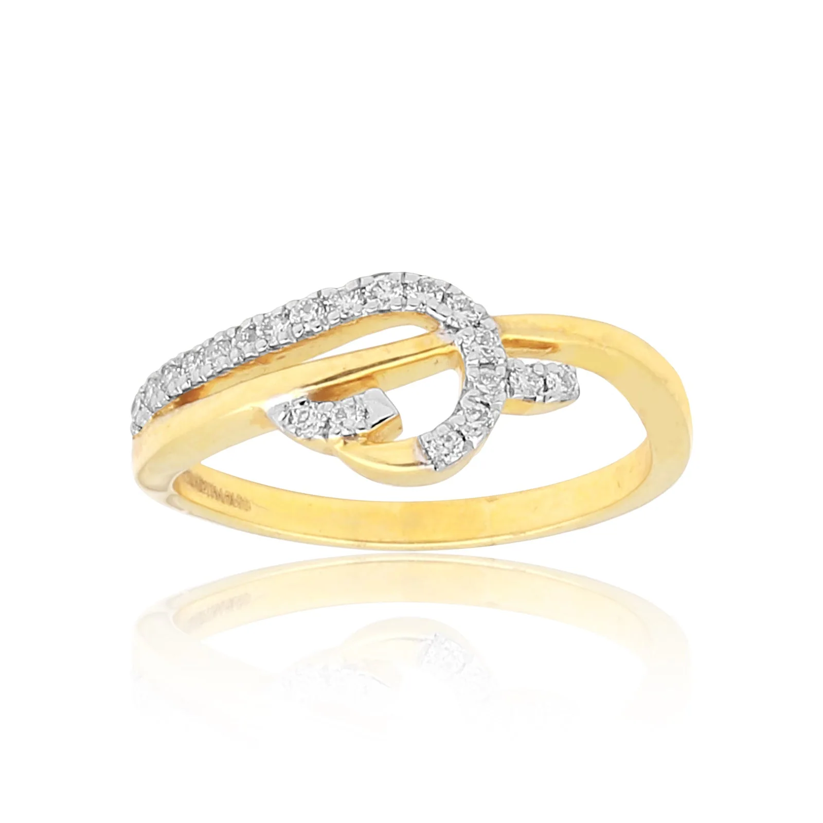 0.18 Ct. IGI Certified 18k Yellow Gold Diamond Cluster Ring For Women Gift - view 3