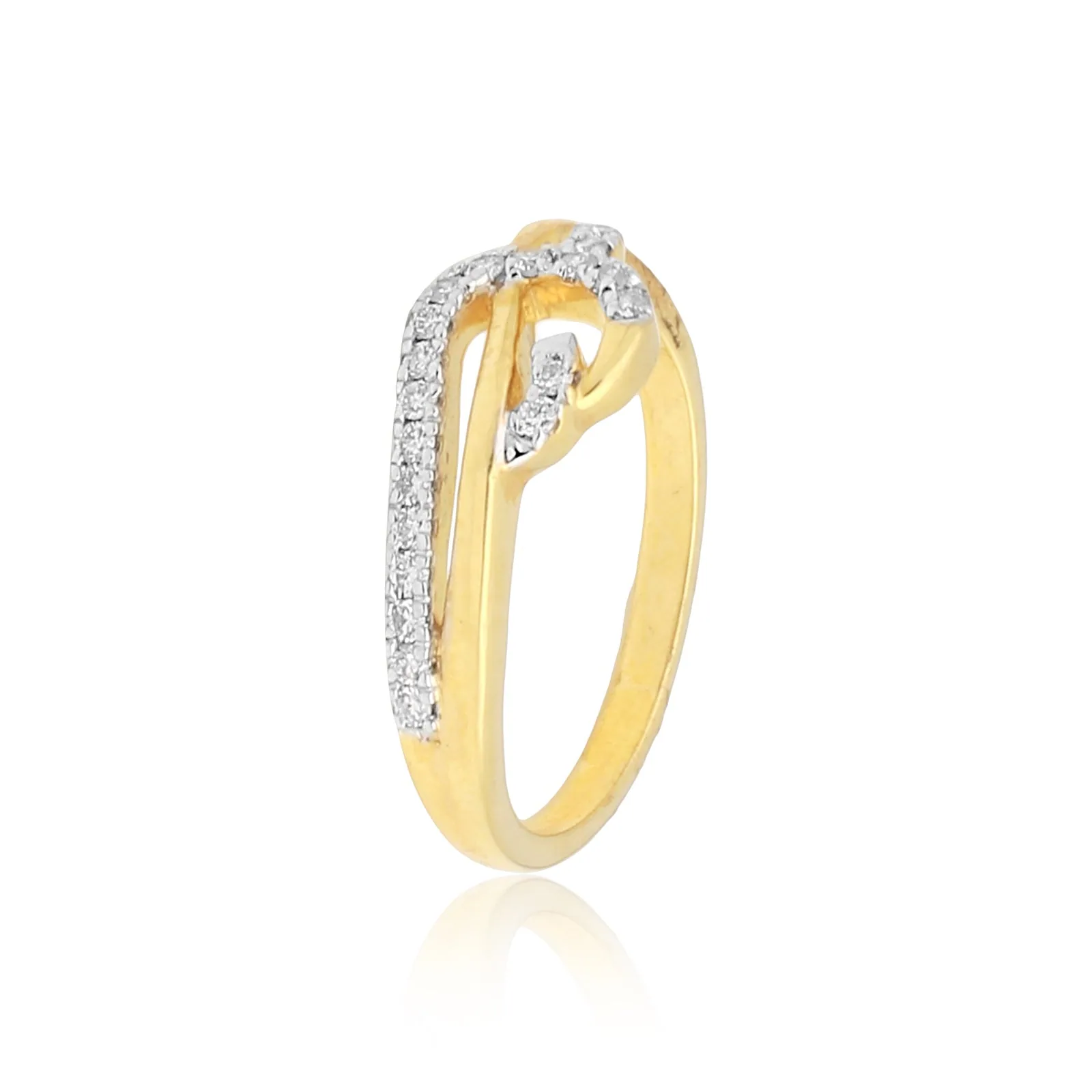 0.18 Ct. IGI Certified 18k Yellow Gold Diamond Cluster Ring For Women Gift - view 6