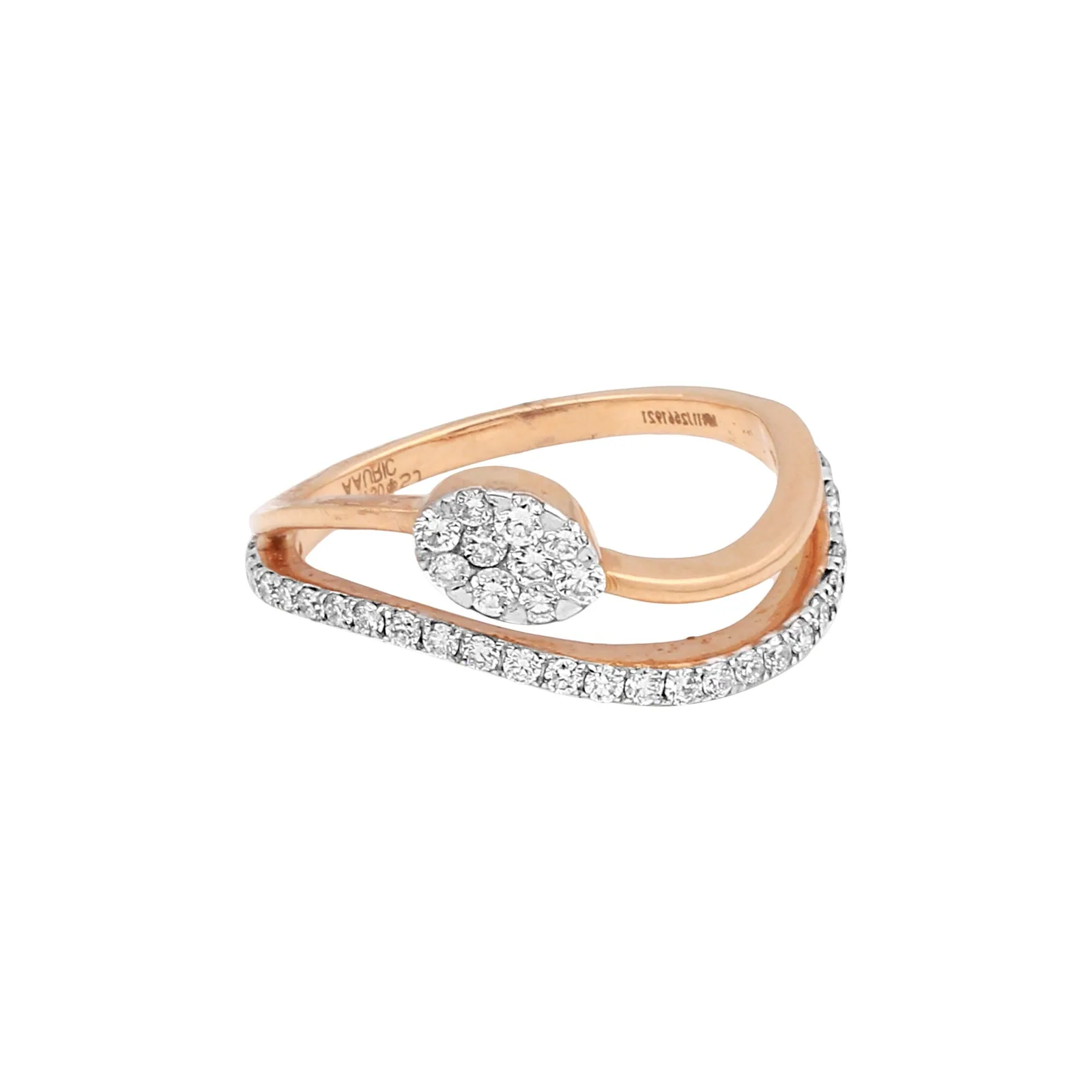 0.45 Ct. IGI Certified 18k Rose Gold Diamond Swirl Ring – Gold & Diamonds