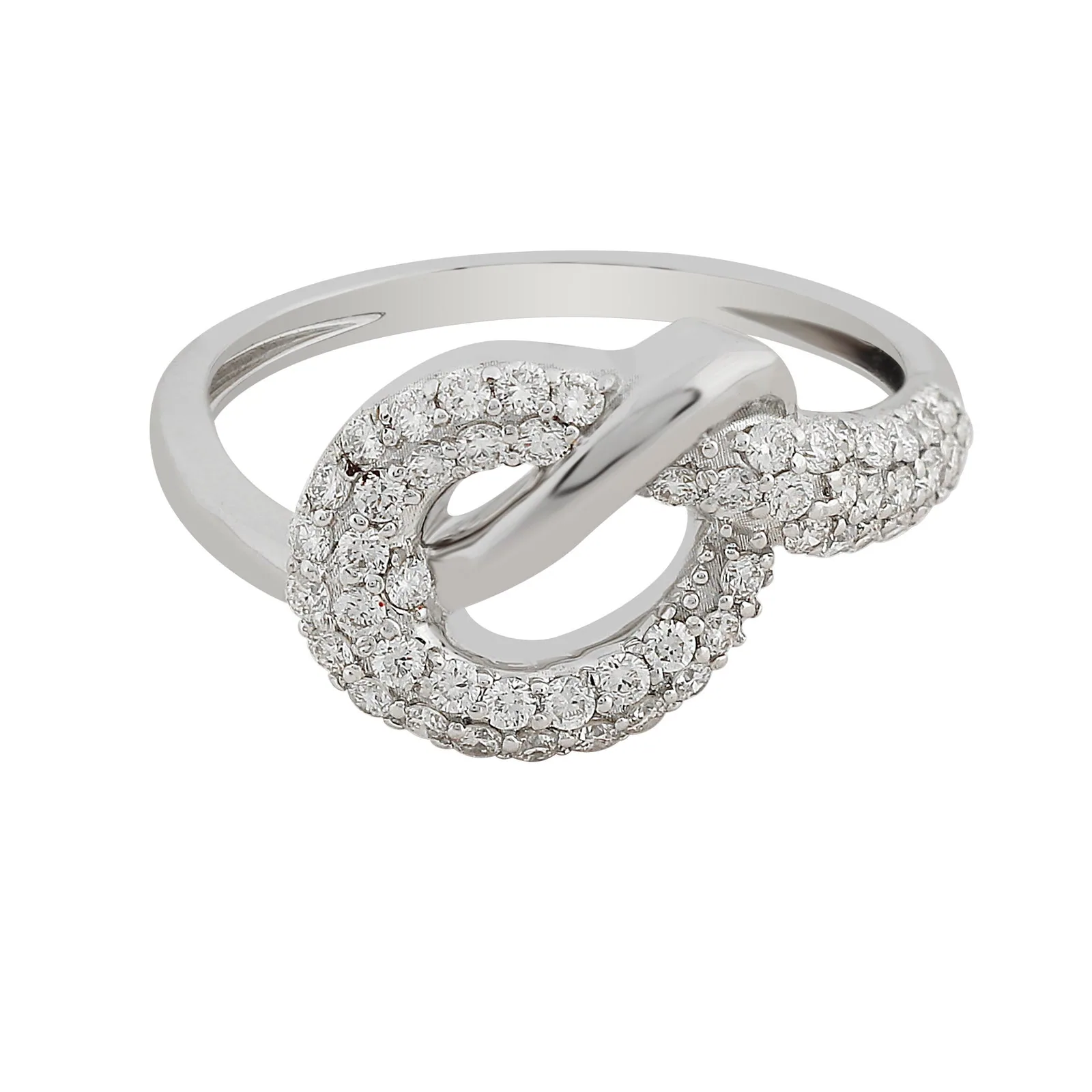 0.50 Ct. IGI Cert 18k White Gold Diamond Legacy Knot Ring – Love & Unity Symbol