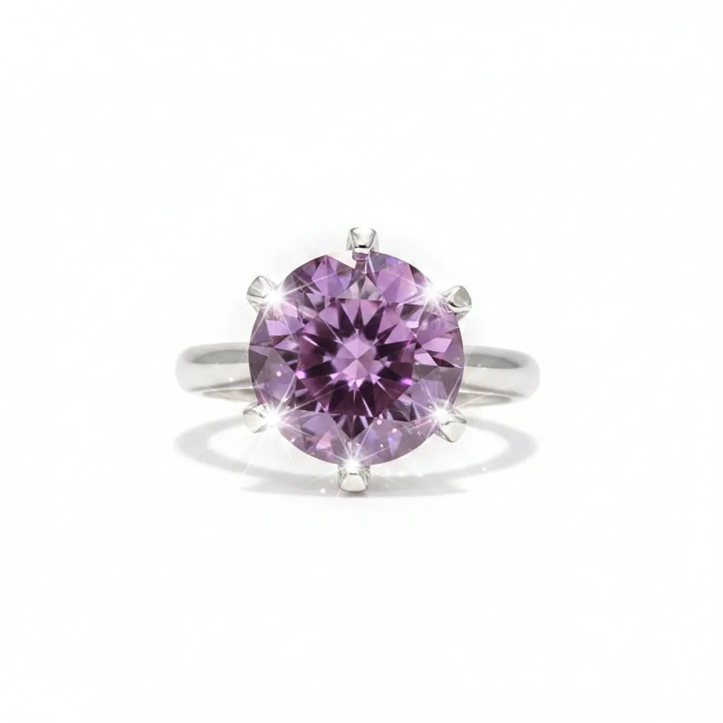 Certified 3ct VVS1 Shiny Pink Moissanite Ring in Jewelry for Love – 18K Gold Vermeil