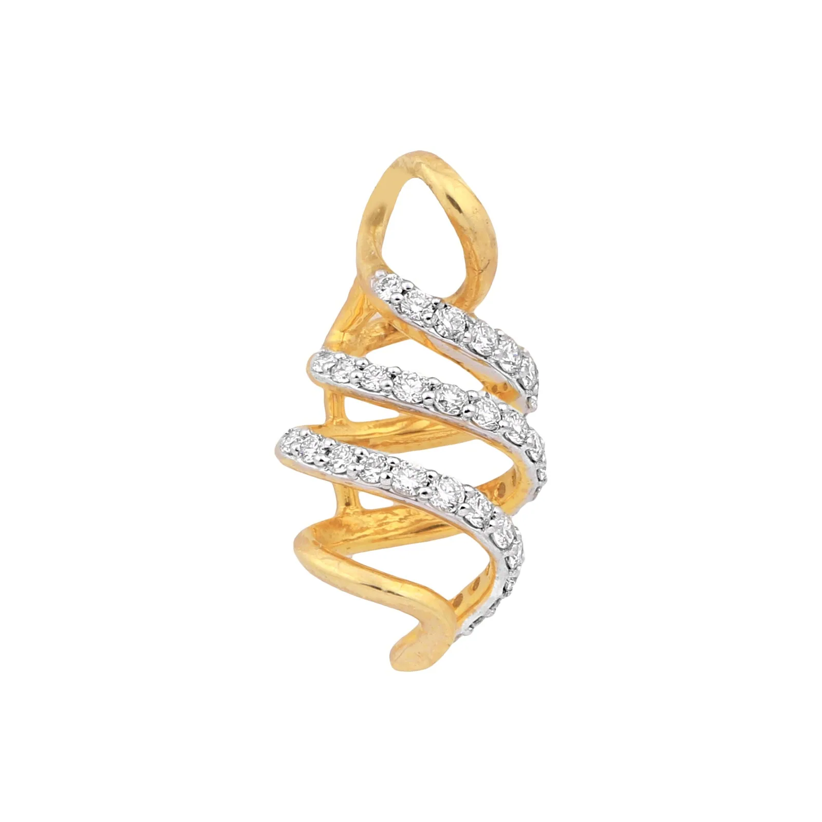 0.38ct Natural Diamond Pendant in 18K Yellow Gold