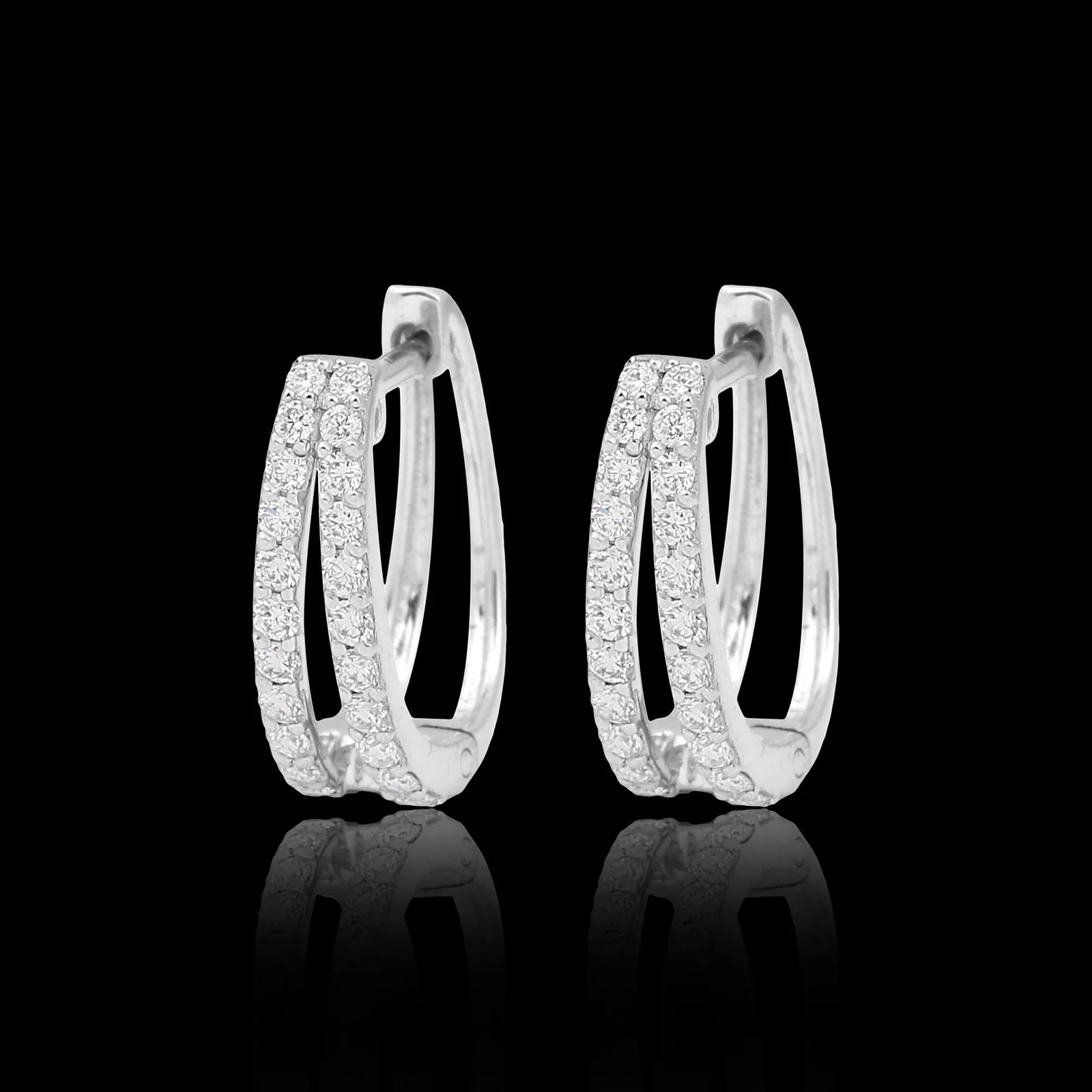 0.55 Ct Round Natural Diamond Stud Earrings IGI Certified H-I VS 18K Gold Jewelry - view 5