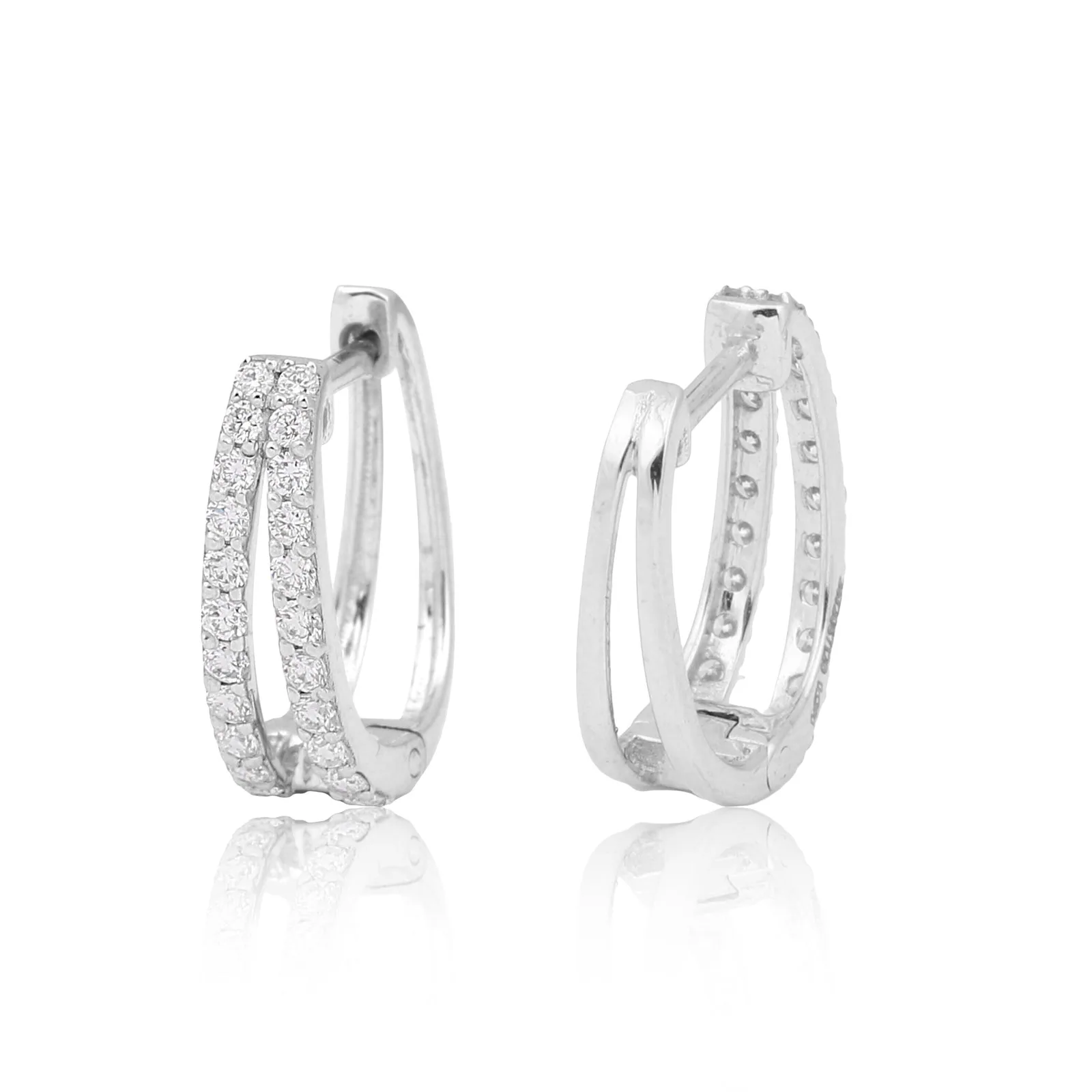 0.55 Ct Round Natural Diamond Stud Earrings IGI Certified H-I VS 18K Gold Jewelry - view 4