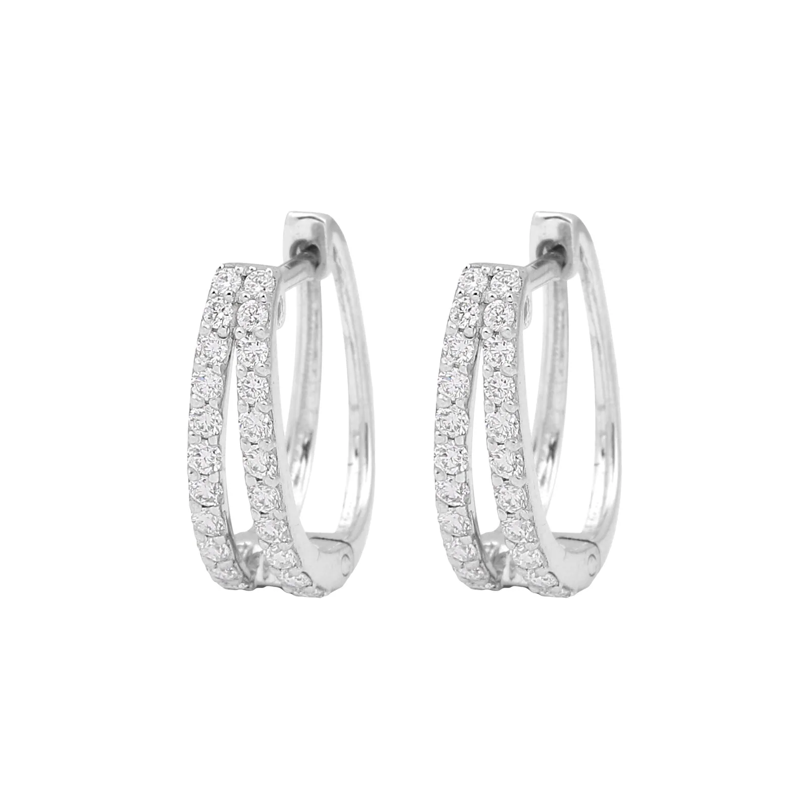0.55 Ct Round Natural Diamond Stud Earrings IGI Certified H-I VS 18K Gold Jewelry - view 3