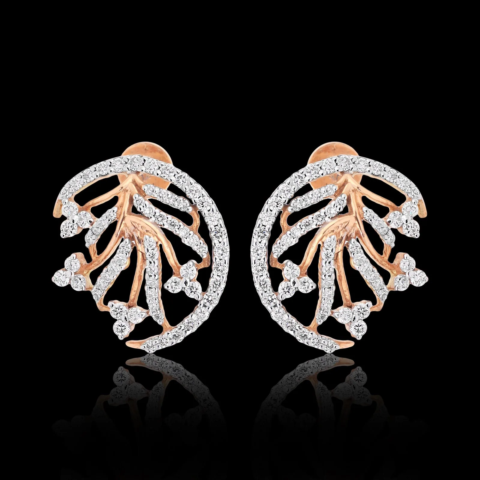 1.45 Ct Natural Diamond Stud Earrings IGI Certified H-I VS Round Brilliant Tops - view 3
