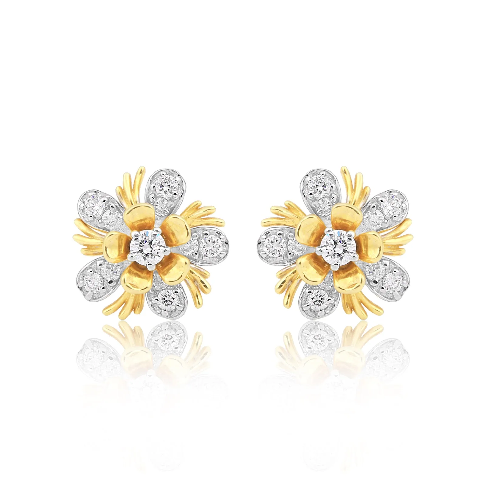IGI Certified 0.47 Ct Natural Diamond Stud Earrings G-H VS Brilliant Cut Tops
