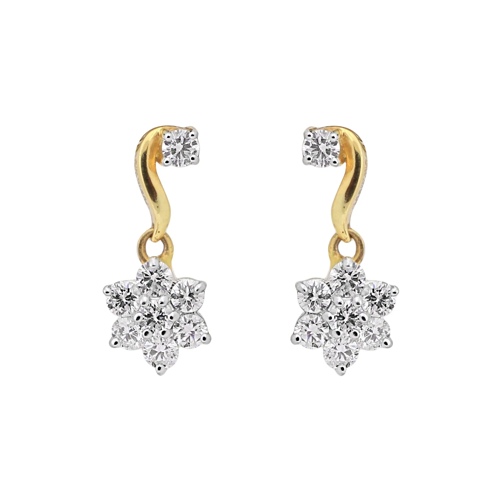 IGI Certified 1.09 Ct Round Natural Diamond Earrings H-I VS Premium Stud Tops