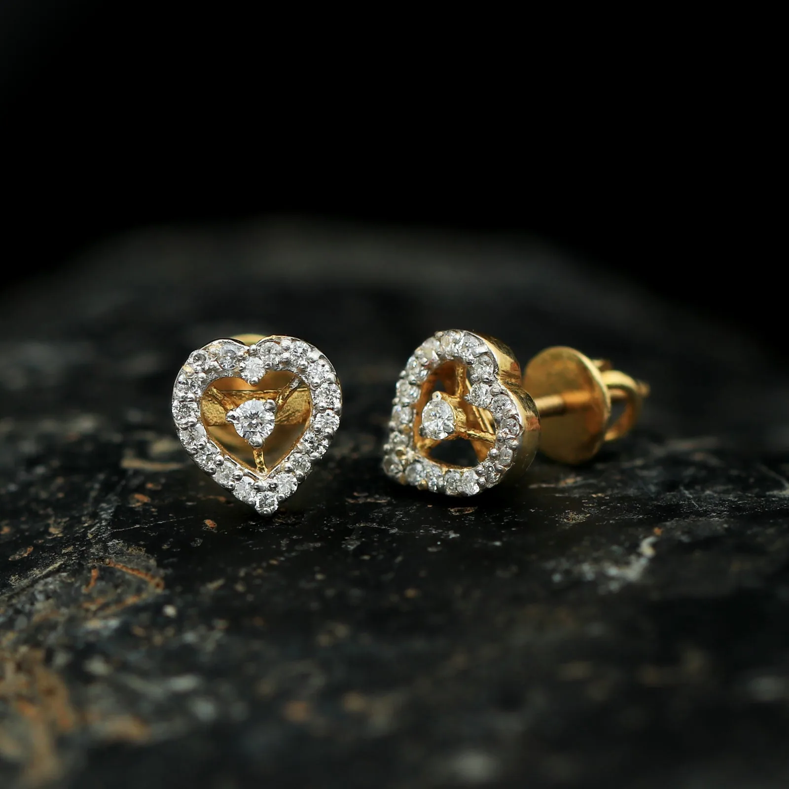 0.44 Ct Round Natural Diamond Earrings IGI Certified G-H-I SI2-I1 18K Gold Jewelry - view 5