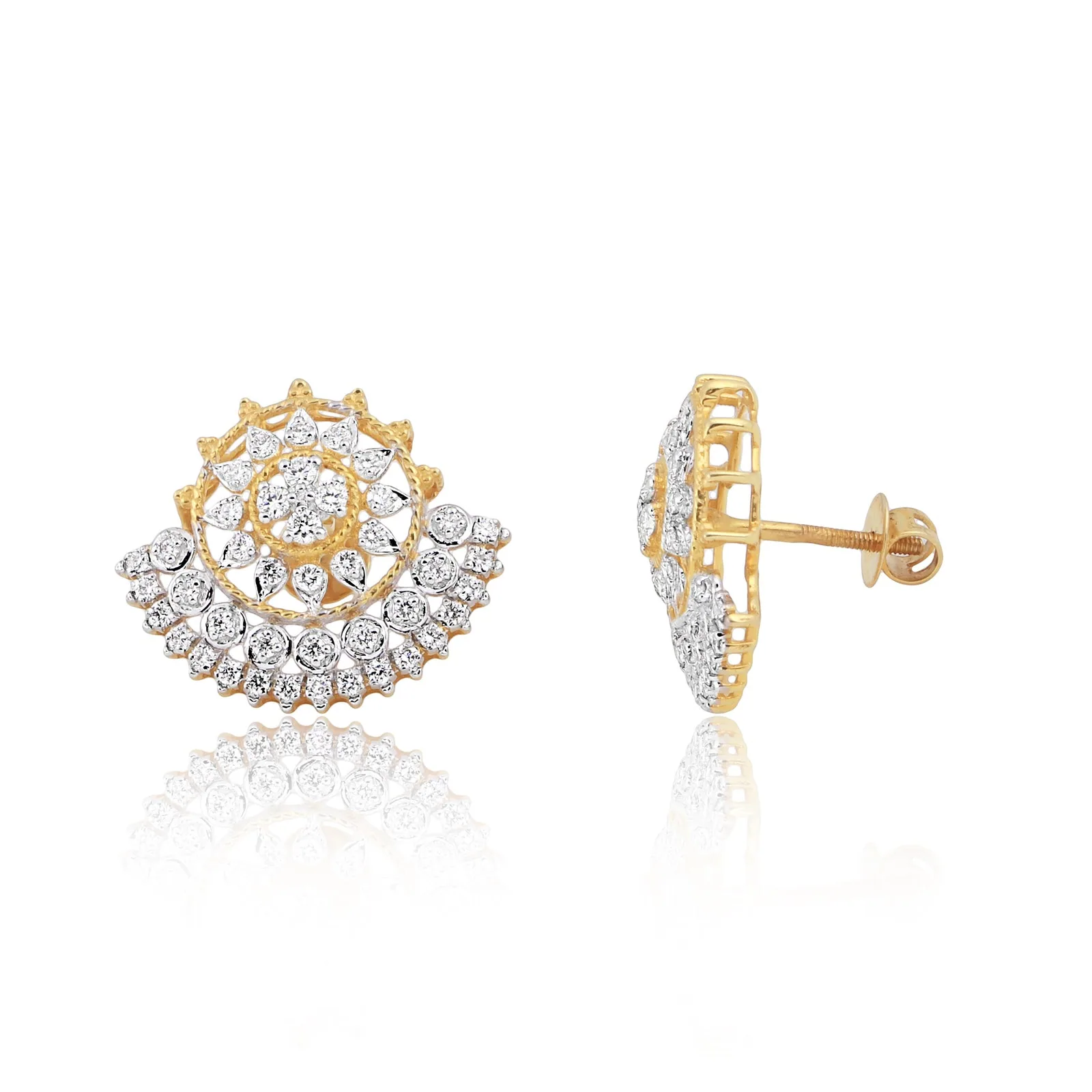 0.81 Ct IGI Certified. Natural Diamond 18KT Gold Stud Earrings gifts for Gift - view 4