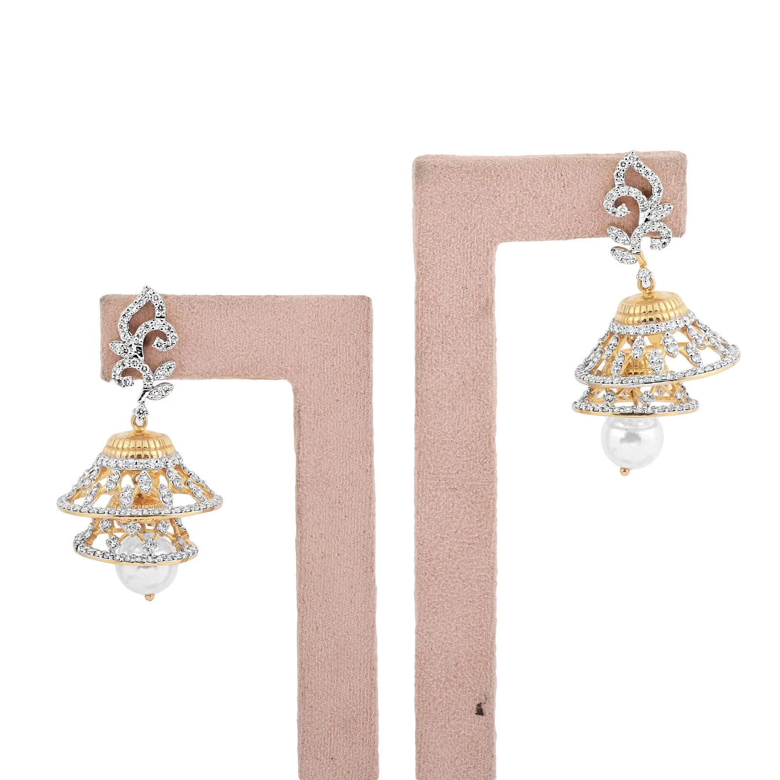 Luxury 2.67 Ct Natural Diamond Stud Earrings IGI Certified H-I VS 18K Gold