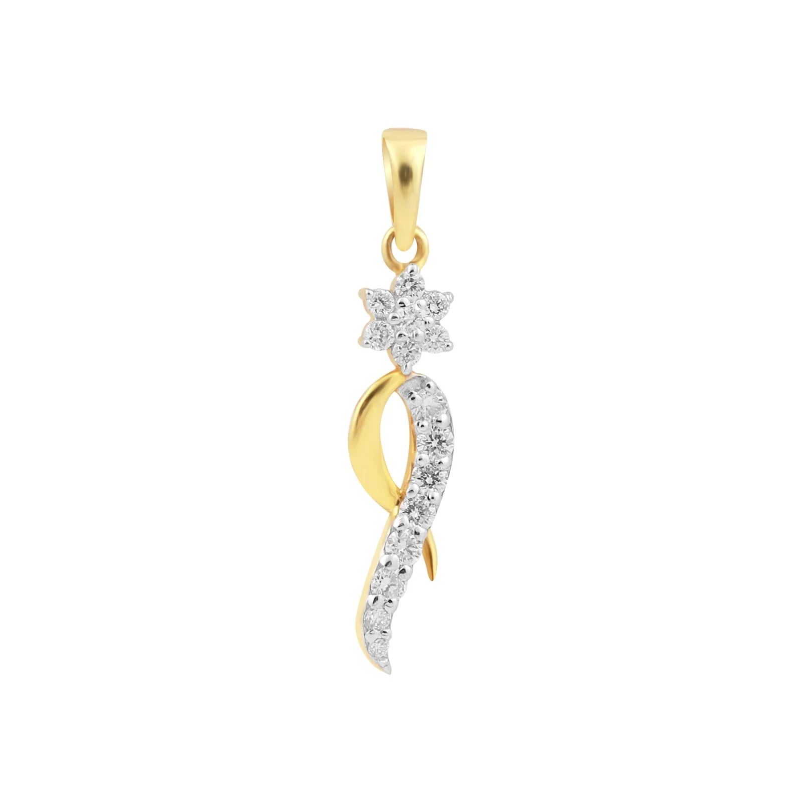 Elegant 18K Gold Vermeil Pendant with 0.29 Ct IGI Certified Natural Diamond Jewelry
