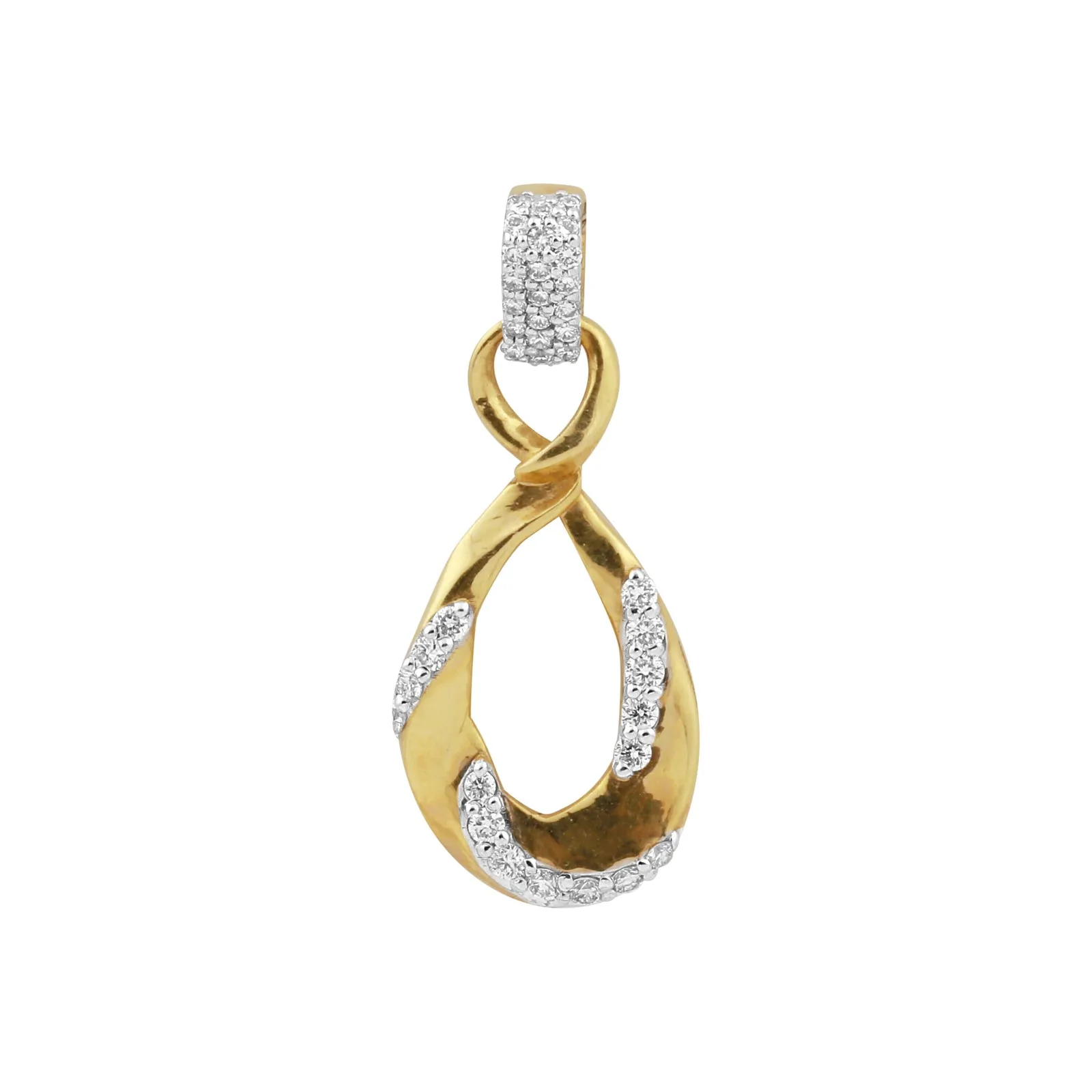 Luxury 0.32 Ct Natural Diamond Pendant IGI Certified in 18K Gold Vermeil for Women