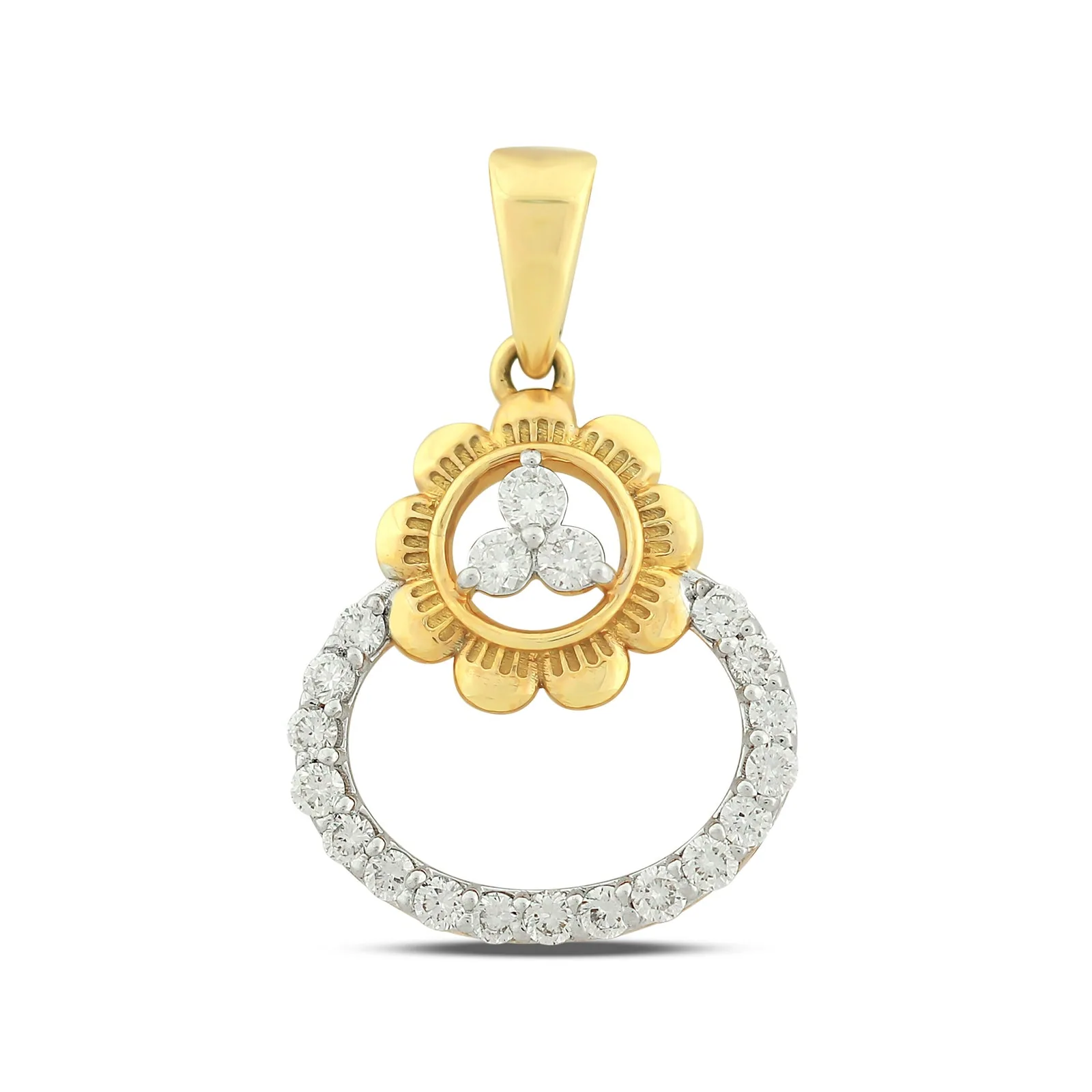 0.38 Ct IGI Certified Natural Diamond Pendant in 18K Gold Vermeil Jewelry for Women