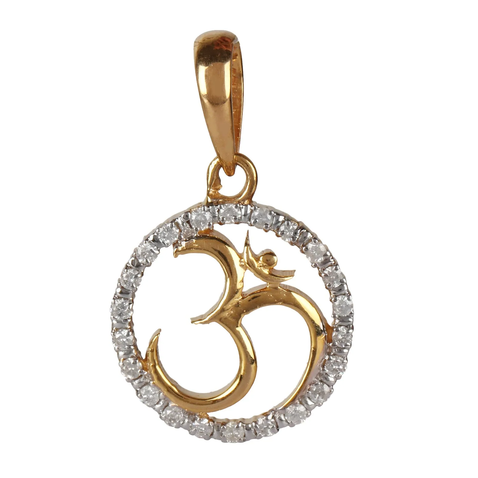 IGI Certified 0.24 Ct Natural Diamond Pendant 18k Gold Jewelry For Women
