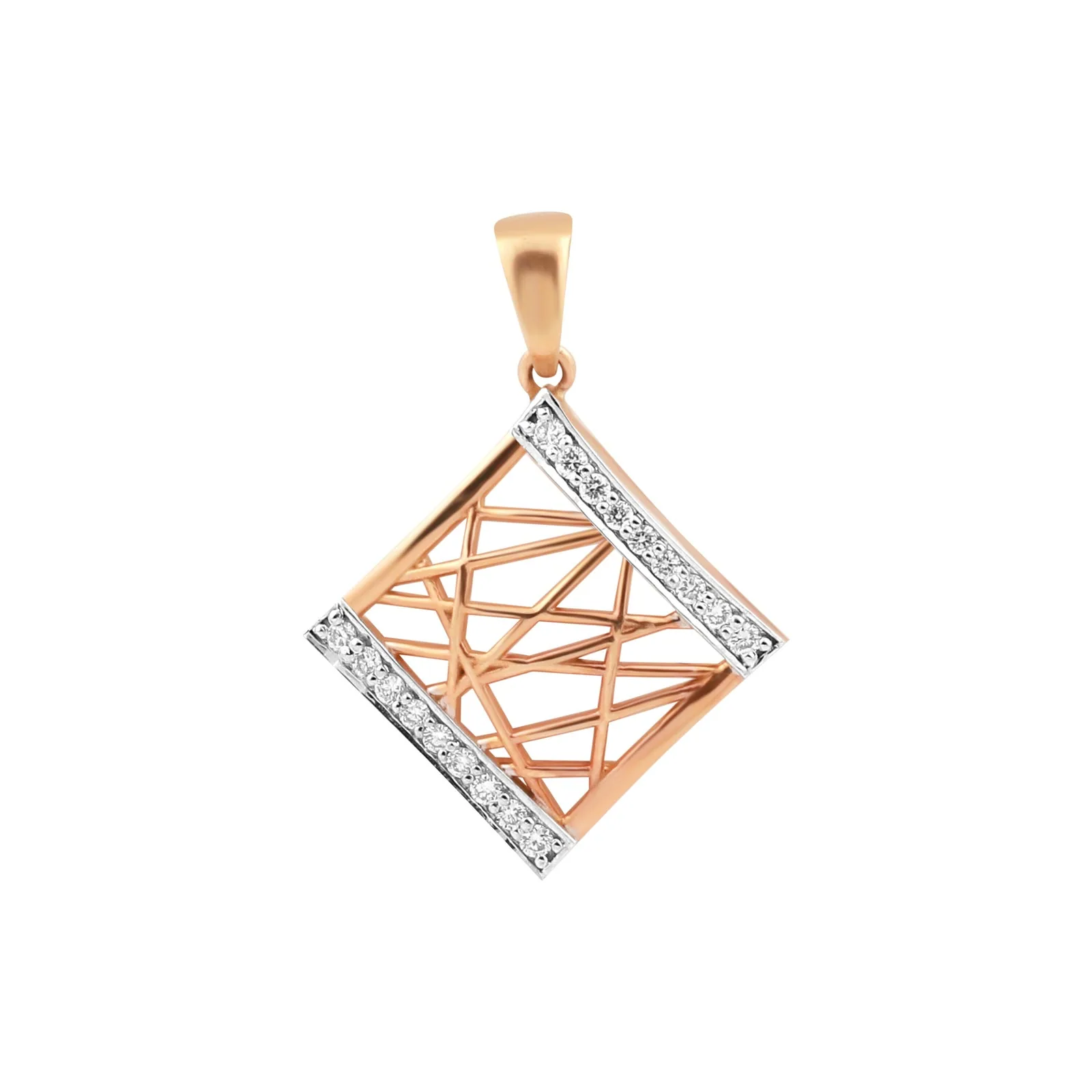 IGI Certified 0.20 Ct Natural Diamond Pendant in 18K Gold Vermeil for Women