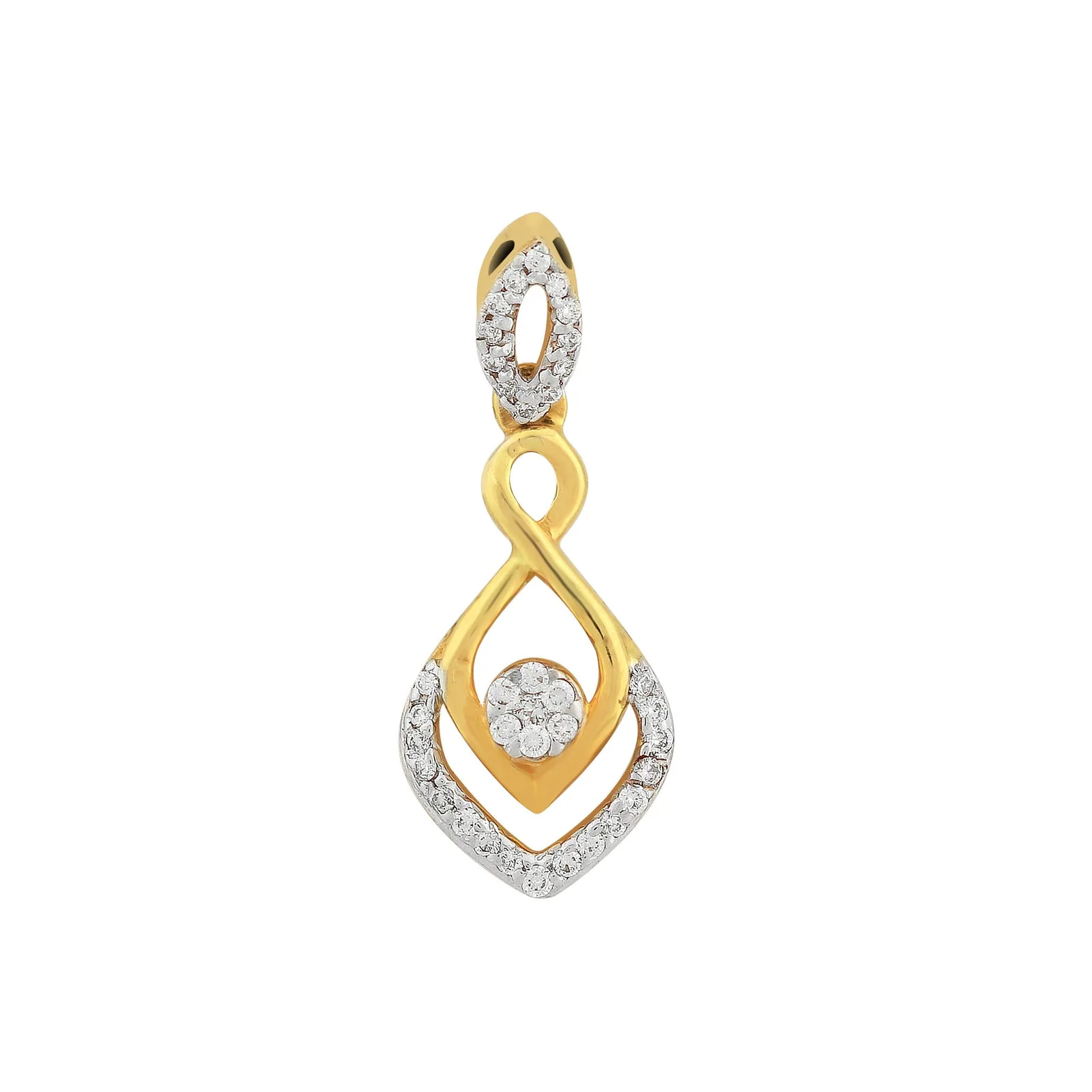 Special Occasion Pendant 0.21 Ct IGI Certified Natural Diamond in 18K Gold Vermeil