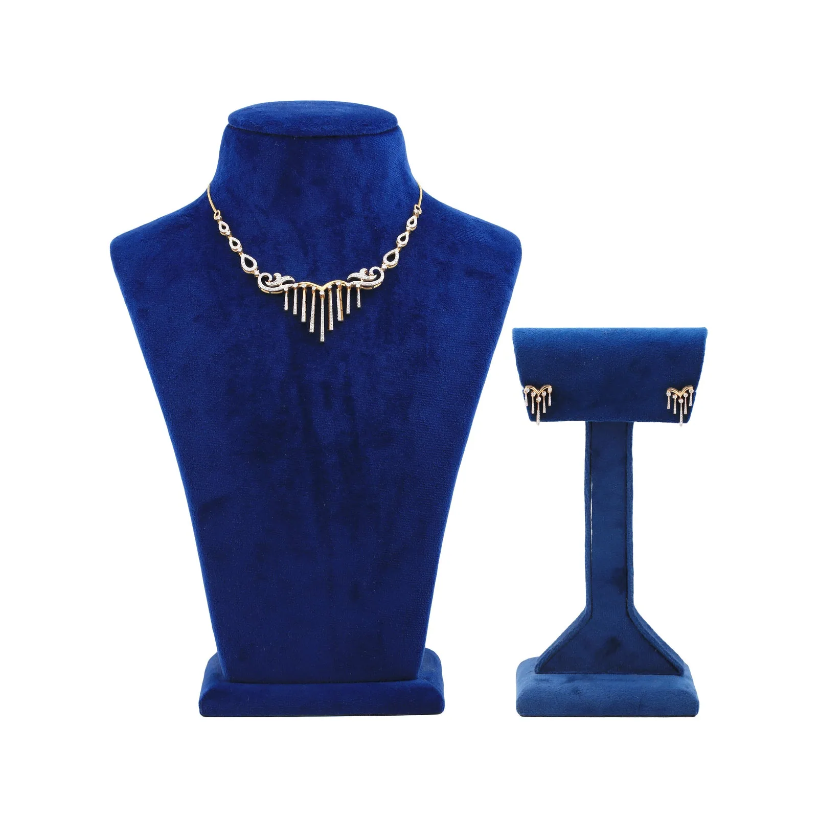 IGI Certified 2.12 Ct Diamond Set 18K Gold Vermeil G-H VS Classic Luxury Jewelry Set