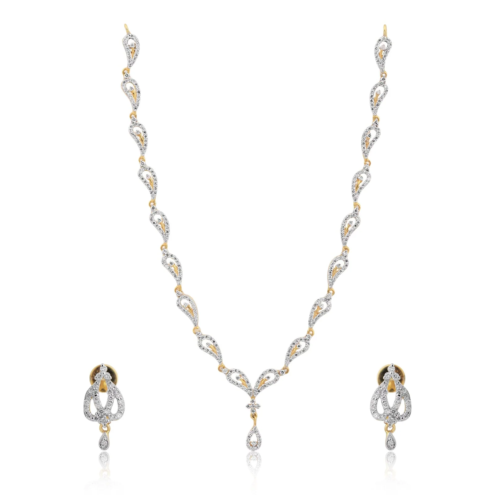 IGI Certified 18K Gold Vermeil Diamond Set 2.20 Ct G-H-I VS Premium Women Jewelry Set