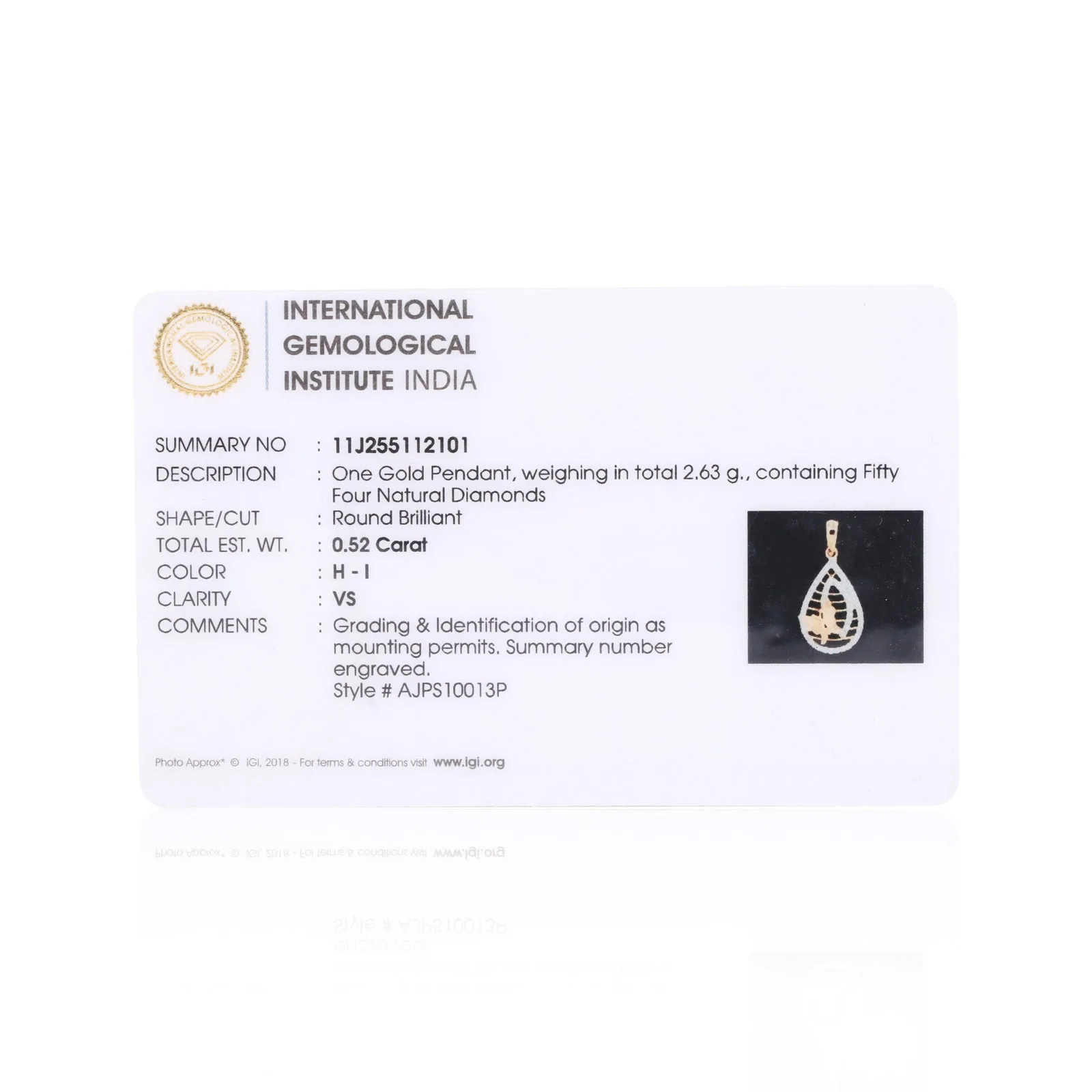 IGI Certified Diamond Pendant 2.00 ct 18K Gold Vermeil Necklace Engagement Gift - view 4