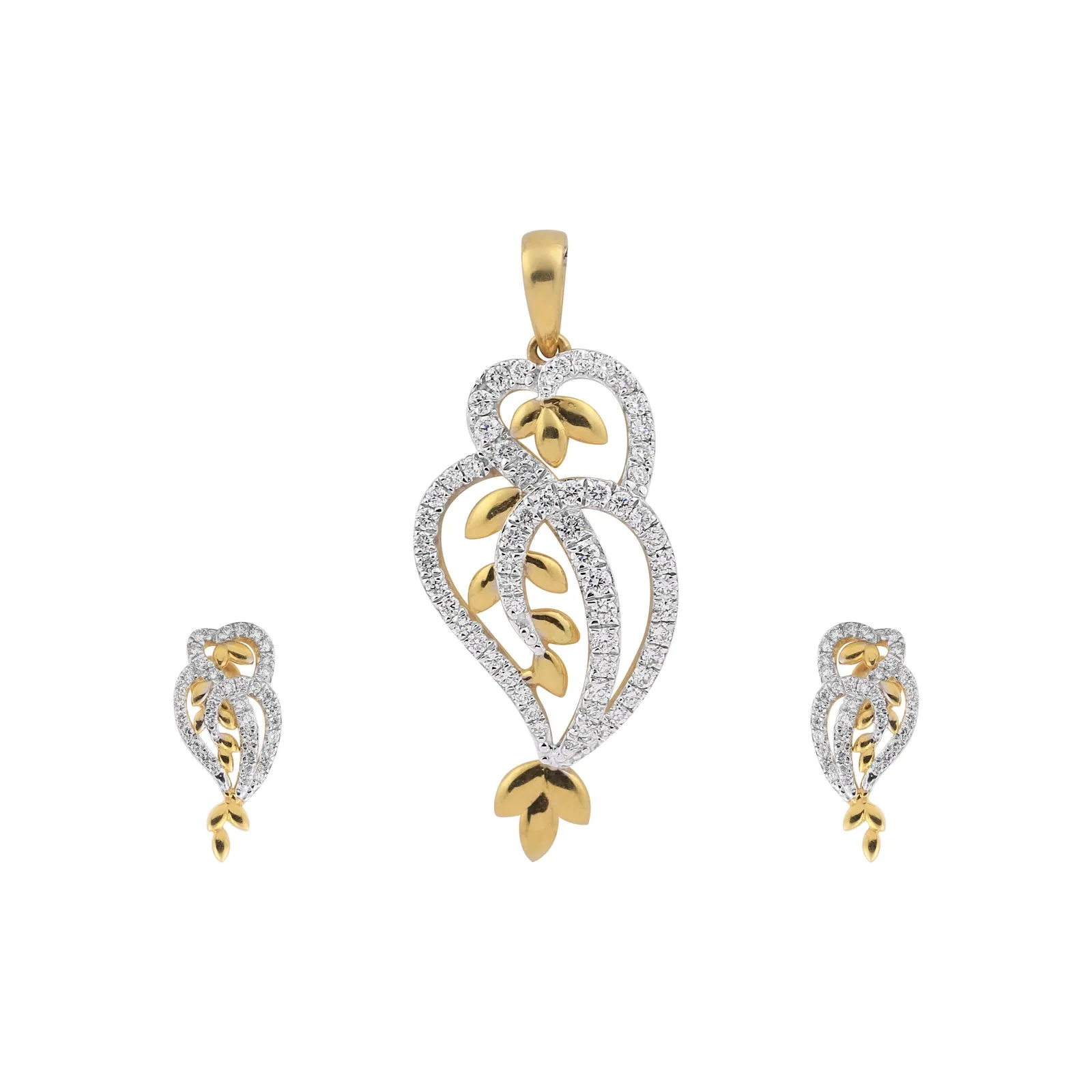18k Gol IGI Certified Diamond Pendant Set 2.96 ct Necklace Engagement Jewelry