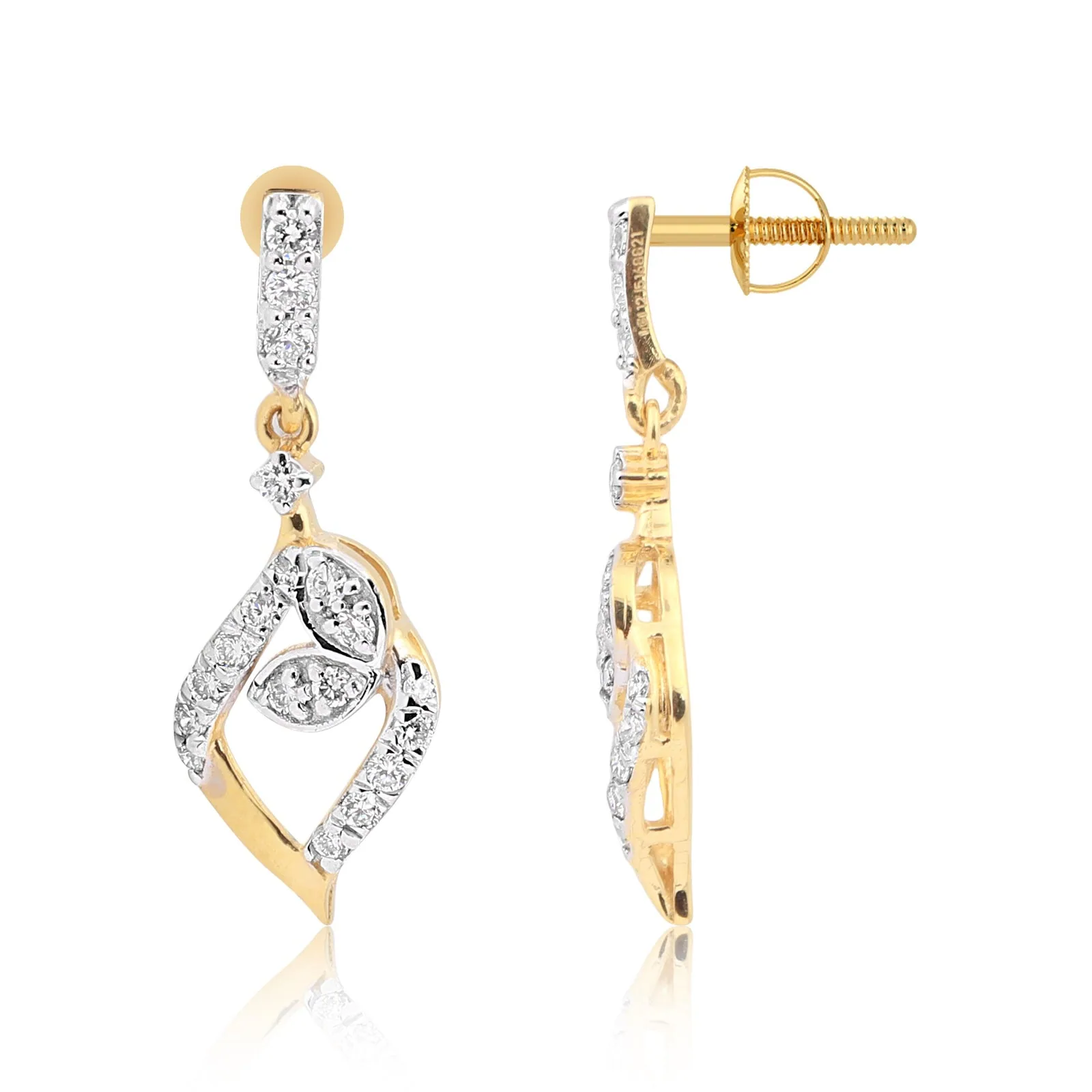 IGI Certified Diamond Pendant Set 1.80 ct 18K Gold Vermeil Elegant Necklace Jewelry - view 2