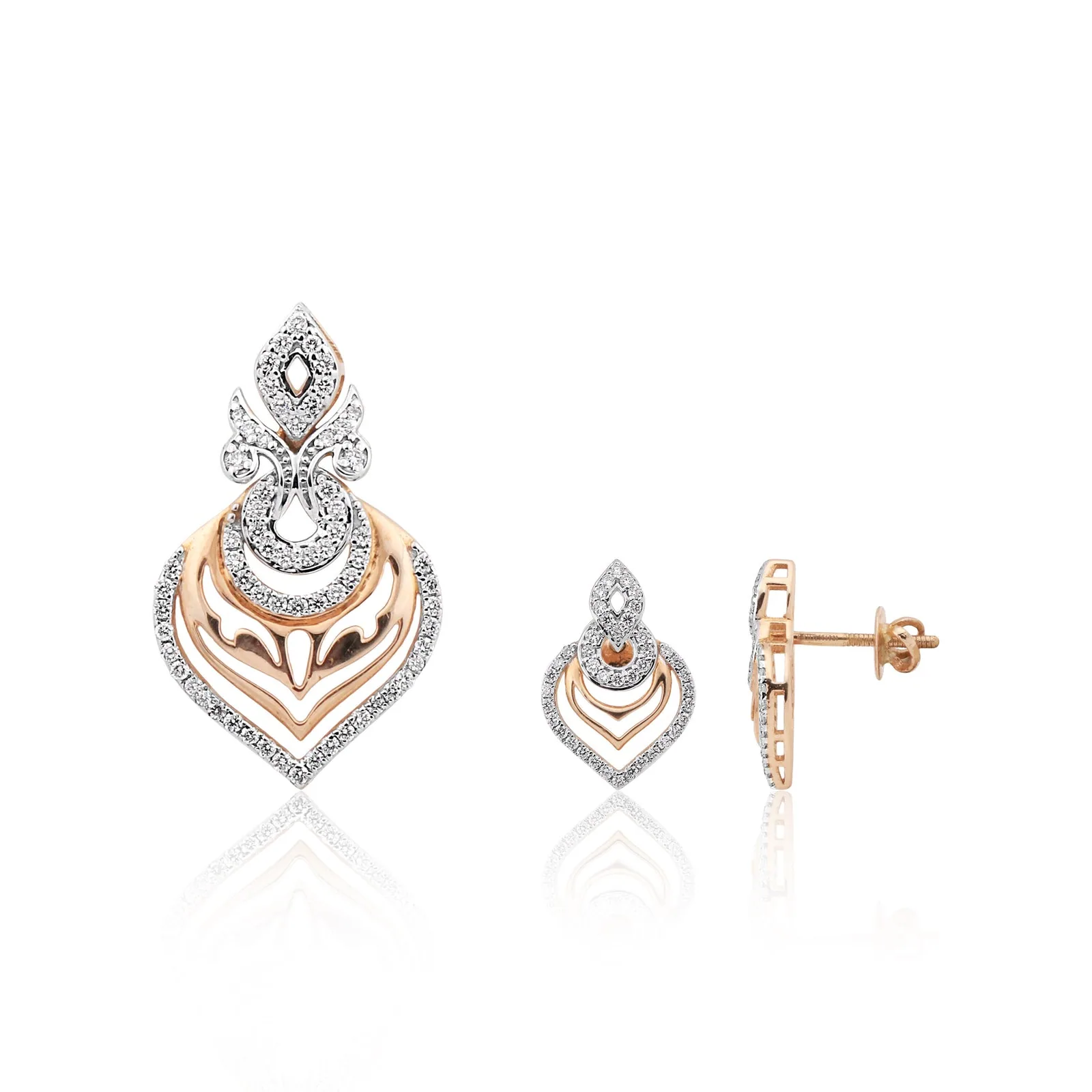 Natural Diamond Pendant Set 1.92 ct IGI Certified 18K Gold Vermeil Necklace Jewelry