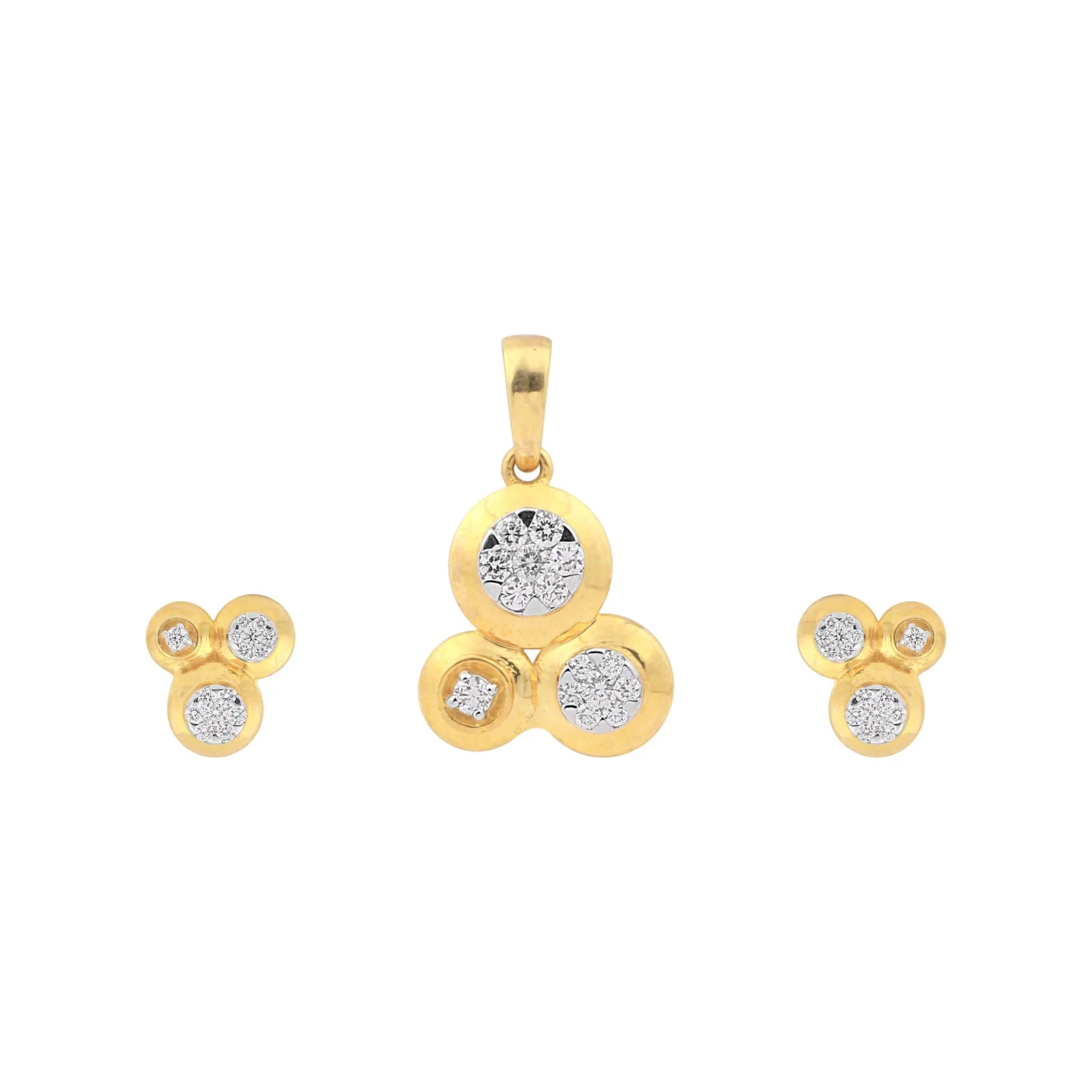 IGI Certified 0.89 ct Natural Diamond Pendant Set 18K Gold Vermeil Necklace Elegant