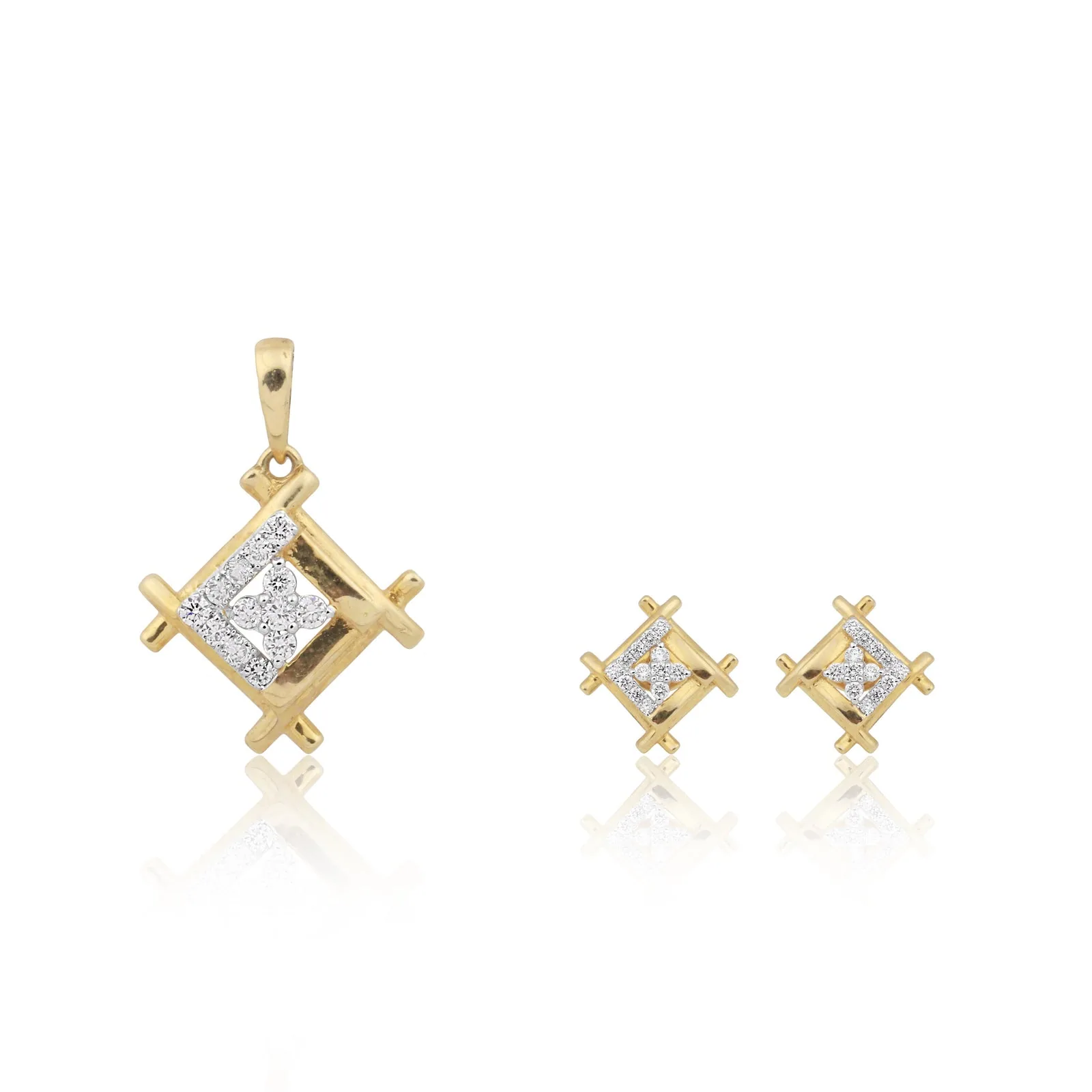 IGI Certified Natural Diamond Pendant 1.38 ct 18K Gold Vermeil Engagement Necklace
