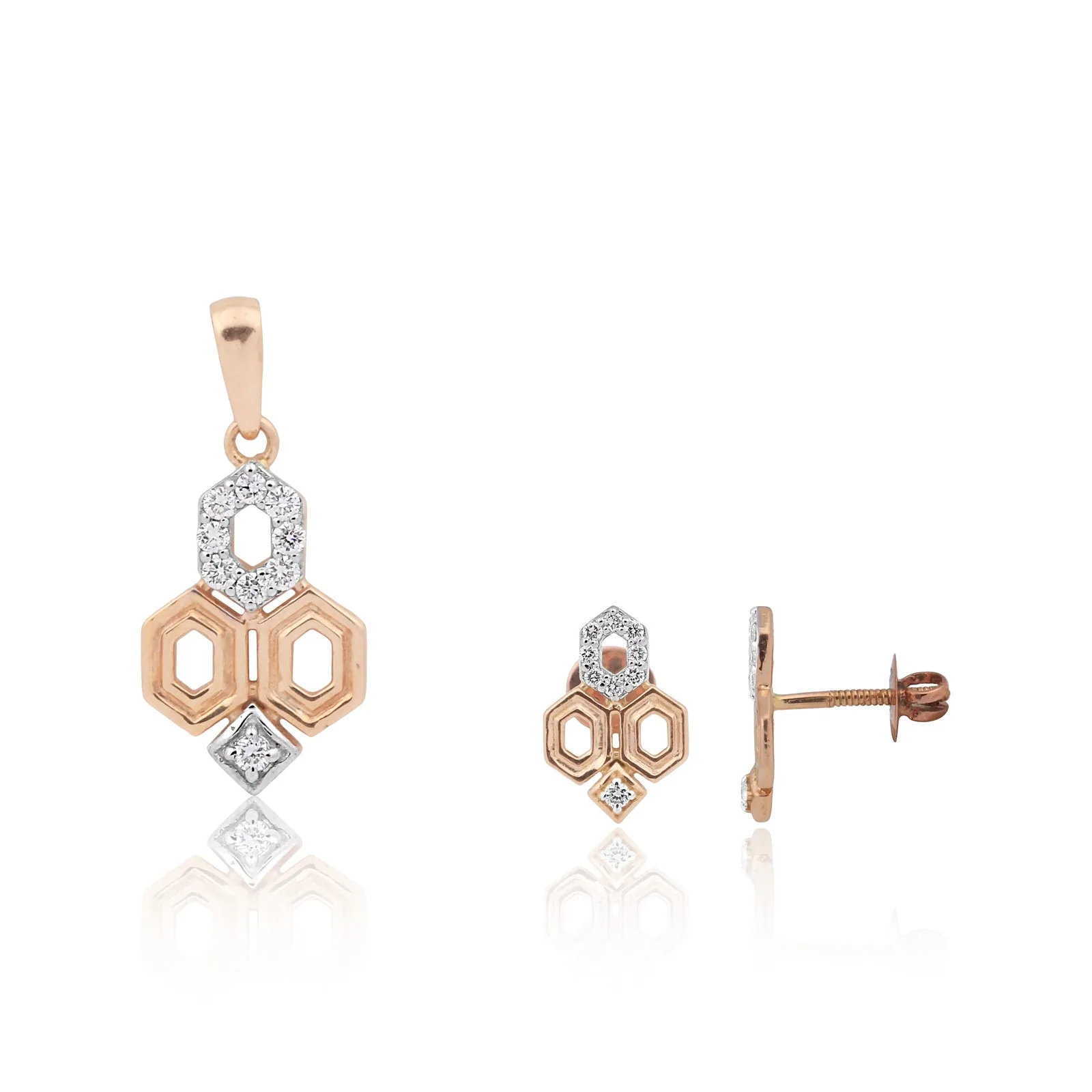 Natural Diamond Pendant Set 0.45 ct IGI Certified 18K Gold Vermeil Necklace for Women