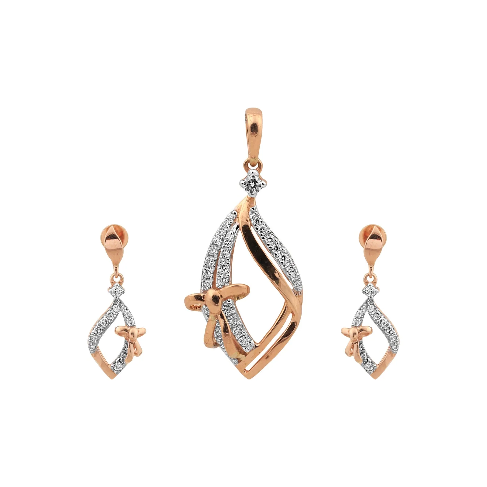 0.94 Ct Natural Diamond Pendant Set 18K Gold Vermeil G-H-I VS Jewelry for Women
