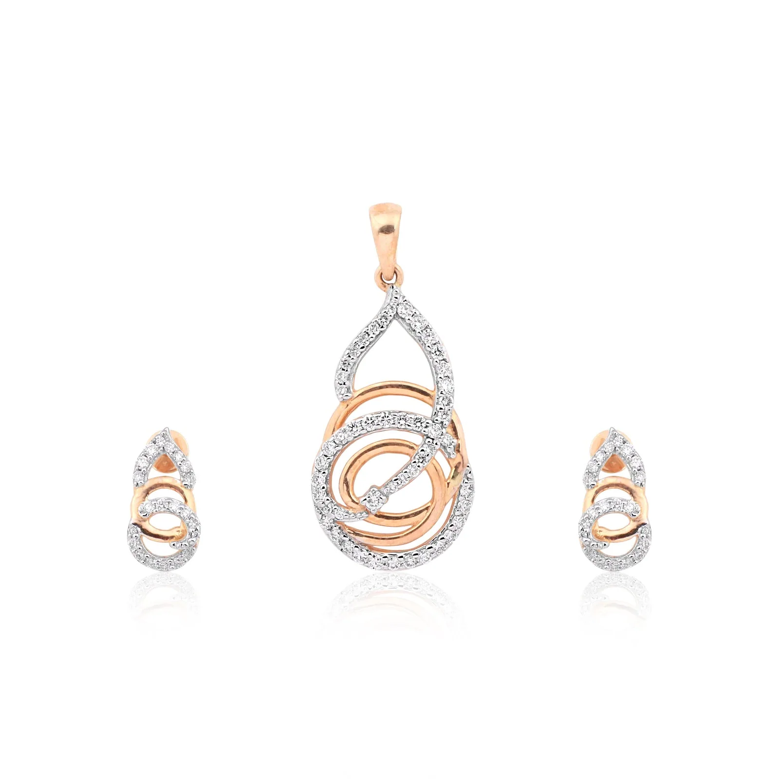 18K Gold Vermeil IGI Certified 1.17 ct Pendant Set Jewelry G-H VS Clarity