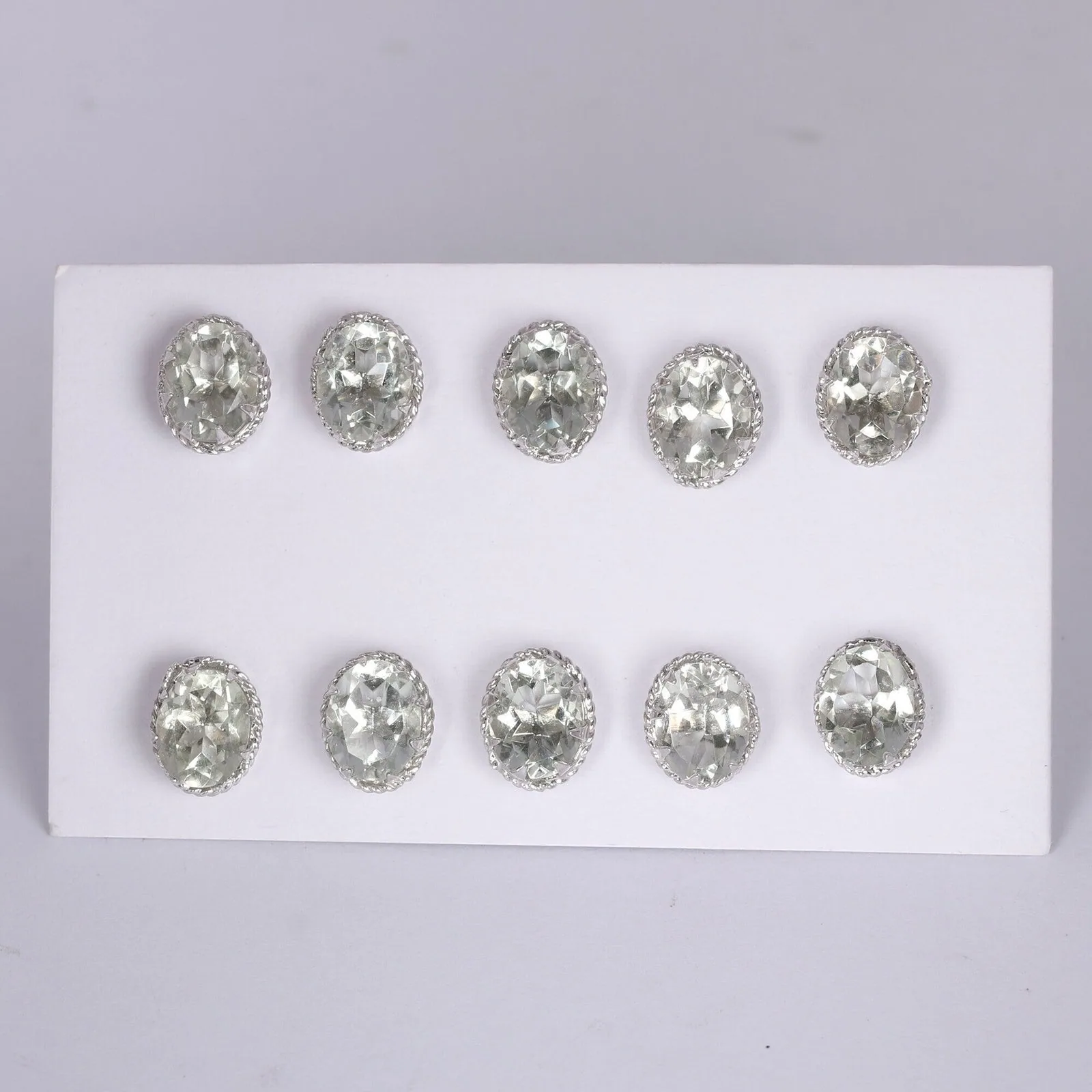 Natural Aquamarine Stud Earrings 5 Pairs Set - view 5