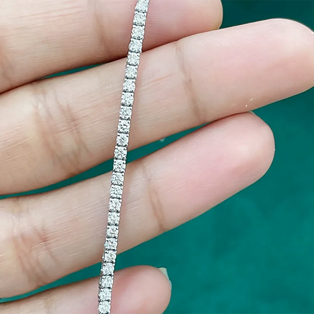 GH/SI 3Ct Round Certified Natural Diamond Women’s Gift Tennis Bracelet 14k Gold - view 2